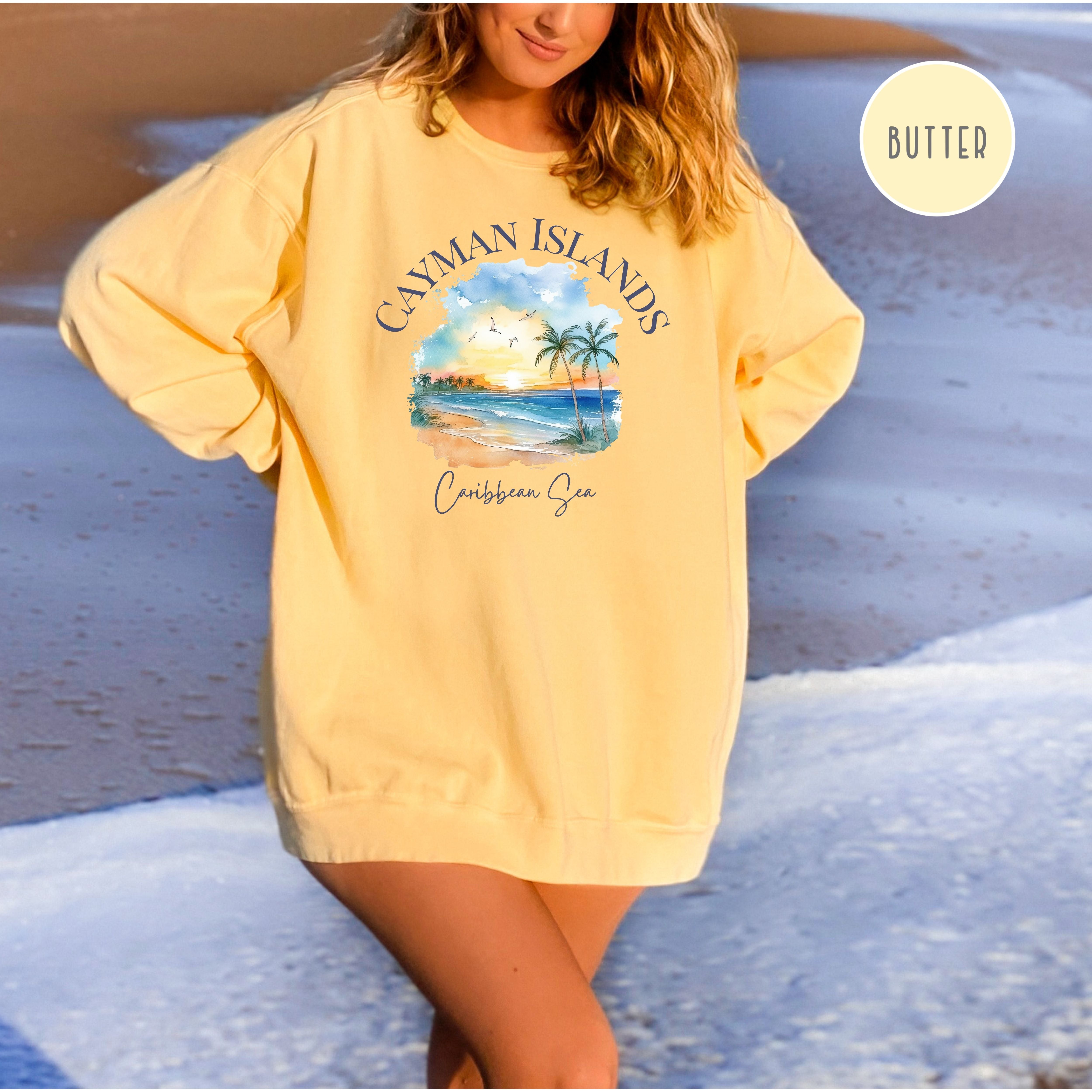 Cayman Islands Sunset Comfort Colors® Sweatshirt