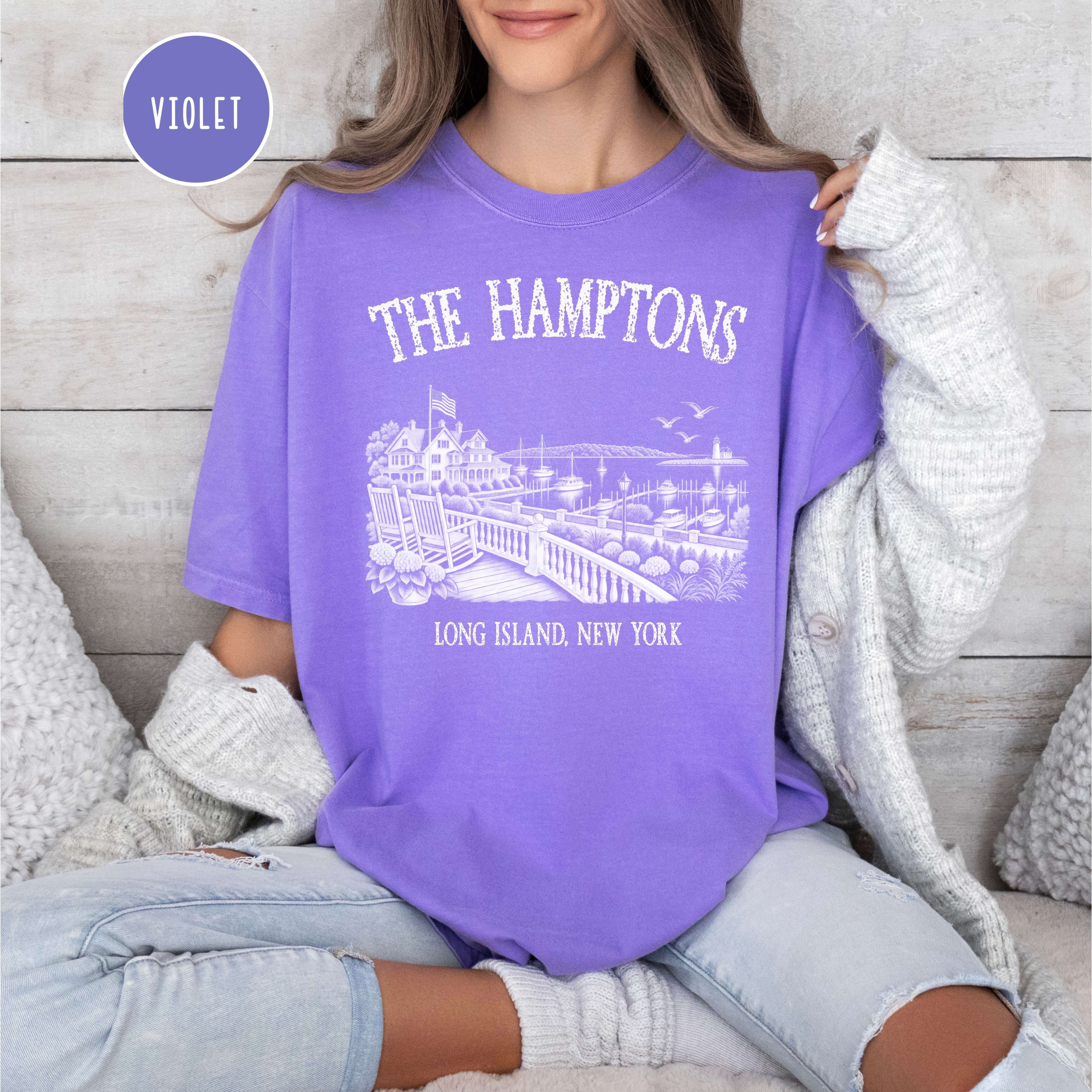 The Hamptons New York Comfort Colors T-Shirt, Hamptons Vacation Gift, Hamptons Gift Shirt, Hamptons Summer, New York Gift, Hamptons Shirt
