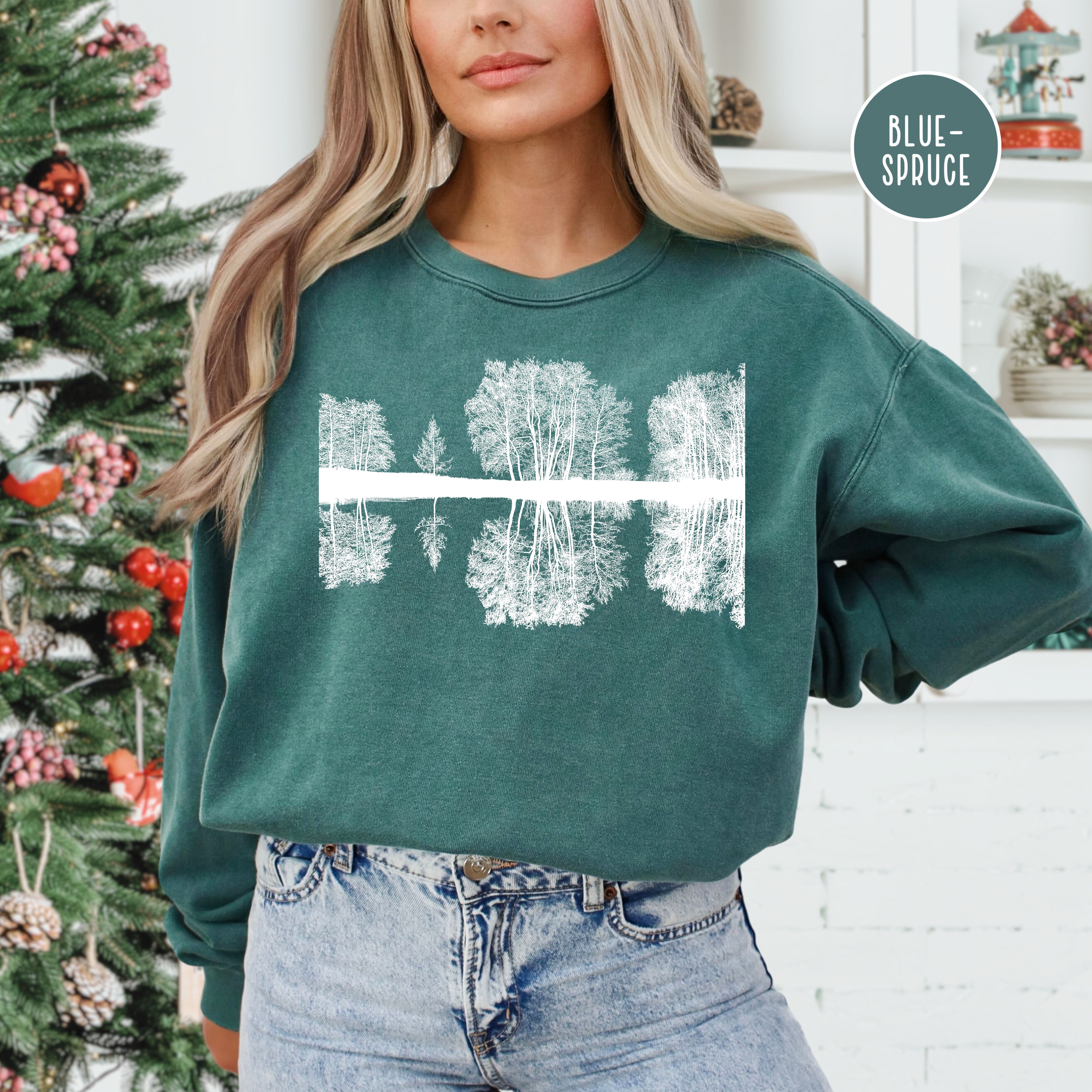 Trees and Lake Reflections Nature Lover Comfort Colors® Sweatshirt