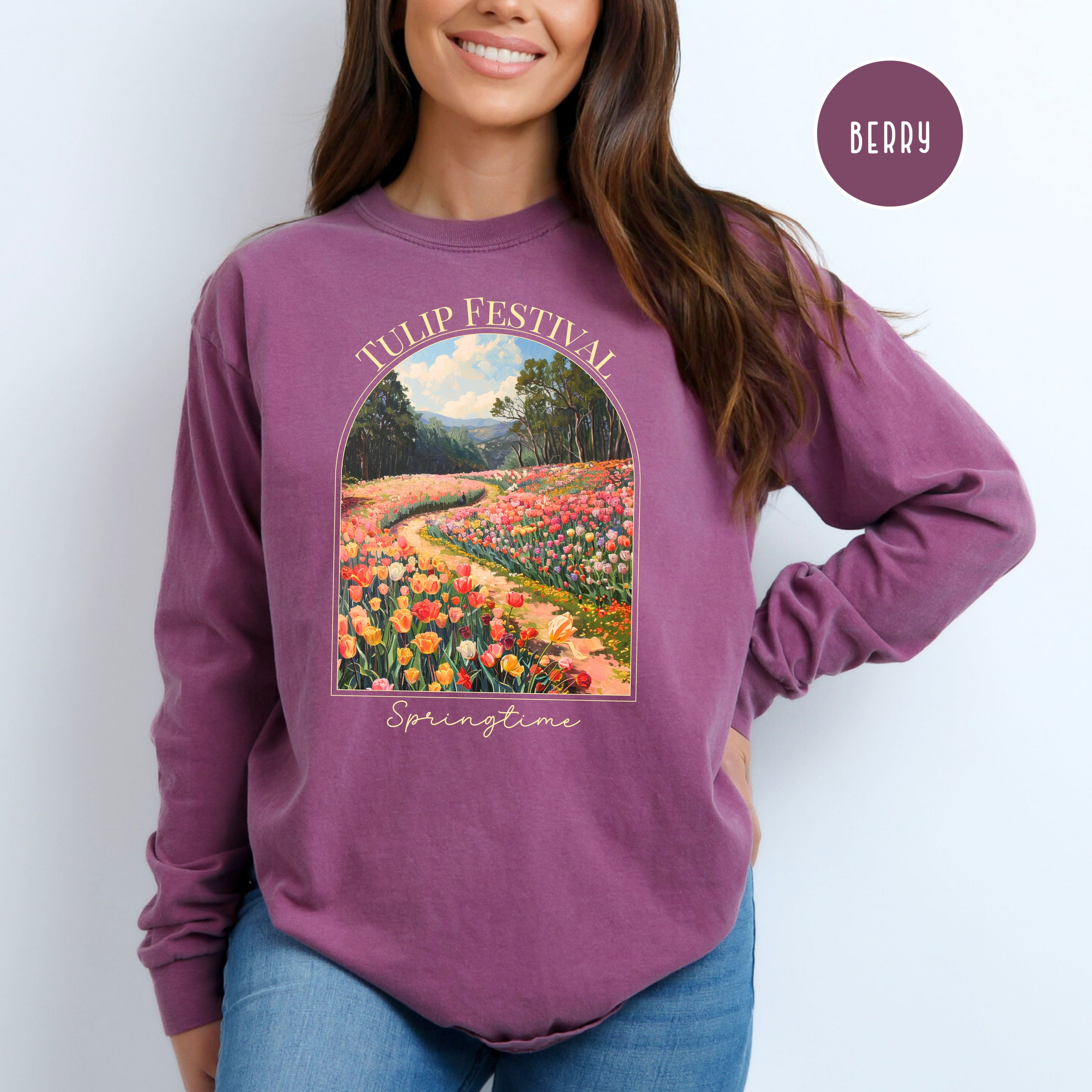 Tulip Festival Comfort Colors® Long Sleeve Tee