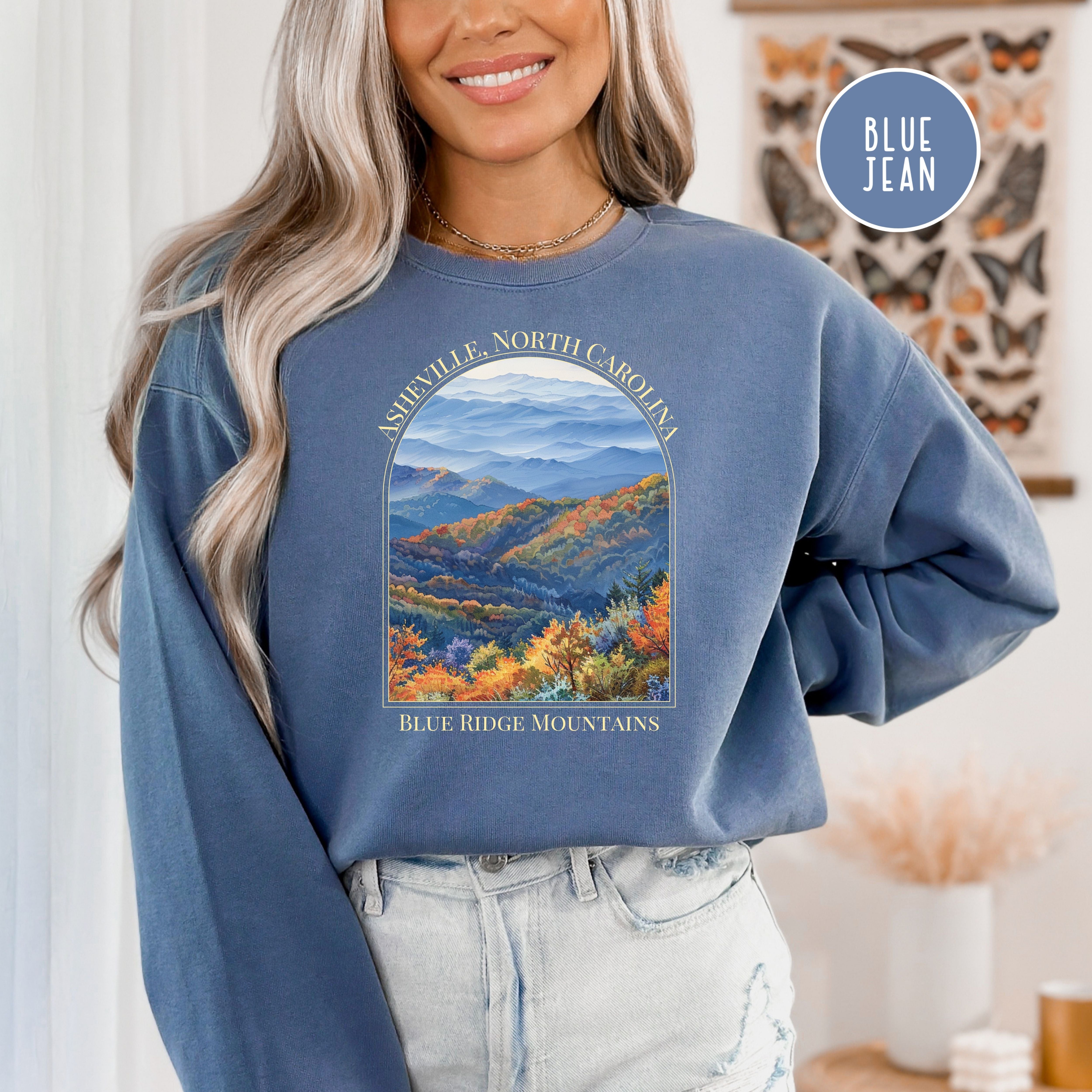 Asheville North Carolina Blue Ridge Mountains Comfort Colors® Sweatshirt