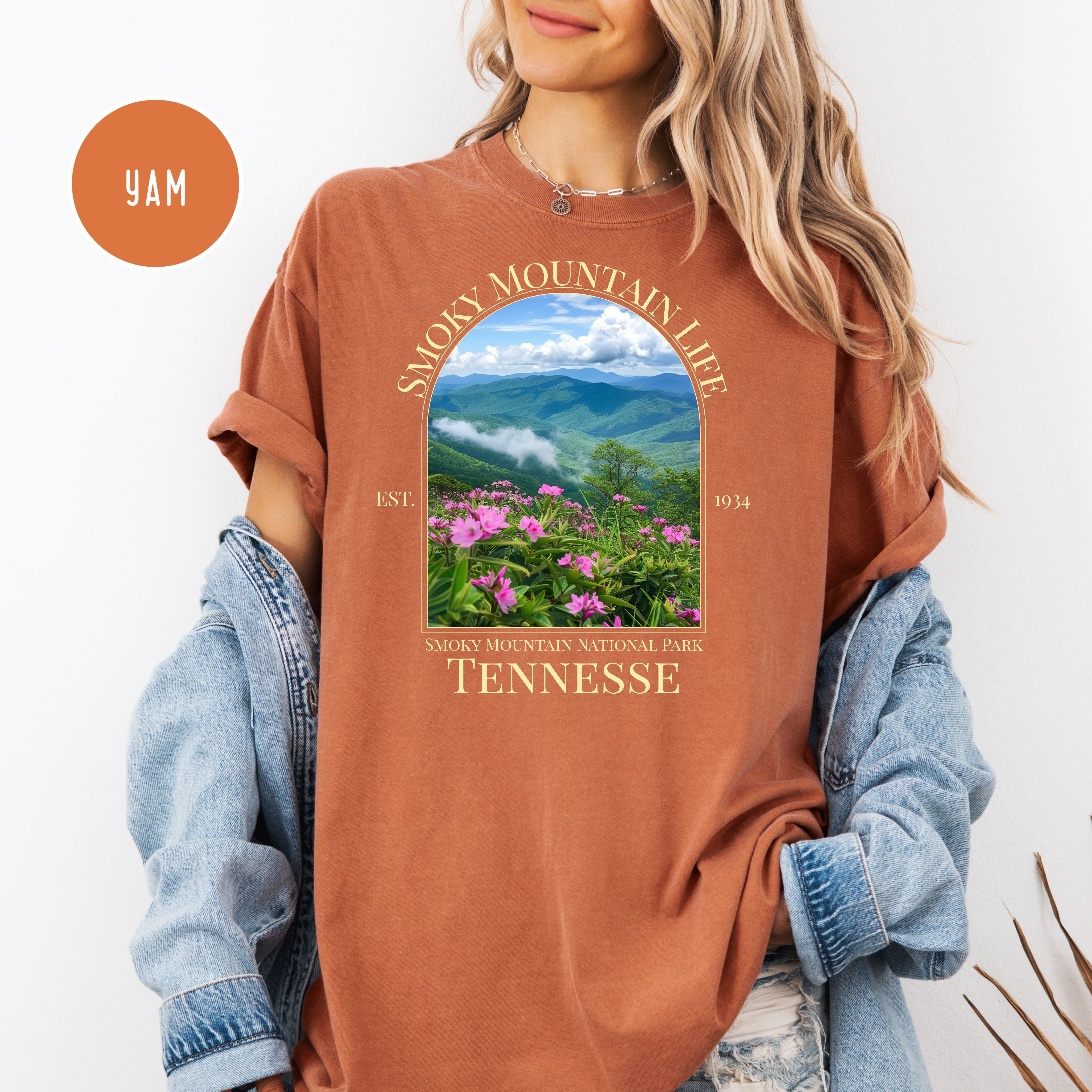 Smoky Mountain Life Comfort Colors T-Shirt, Smoky Mountain National Park Summer Vacation Shirt, Tennessee Gift Shirt