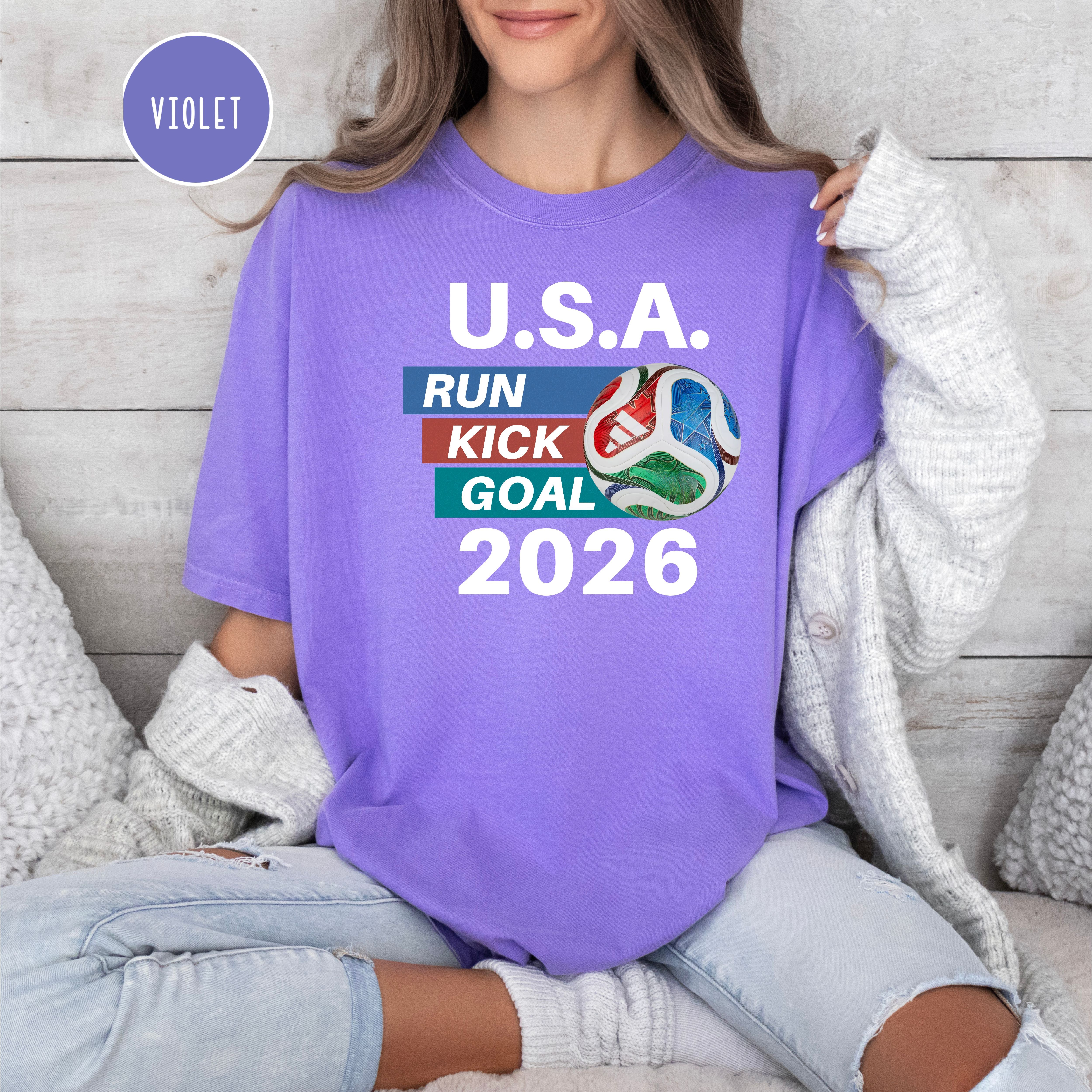 Soccer 2026 Comfort Colors T-Shirt, Soccer USA, Soccer Fan Gift Shirt