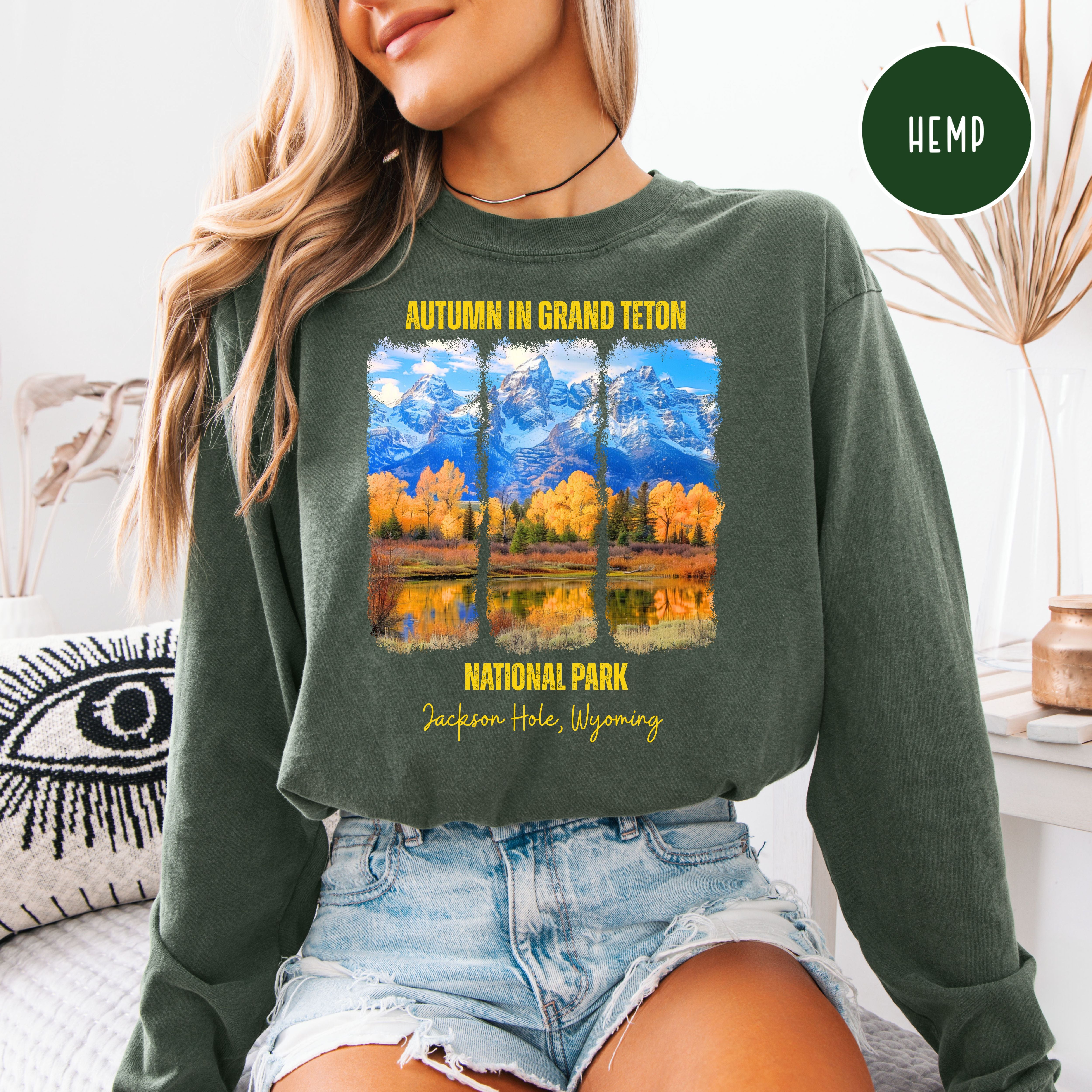 Grand Teton National Park Long Sleeve Comfort Colors Tee