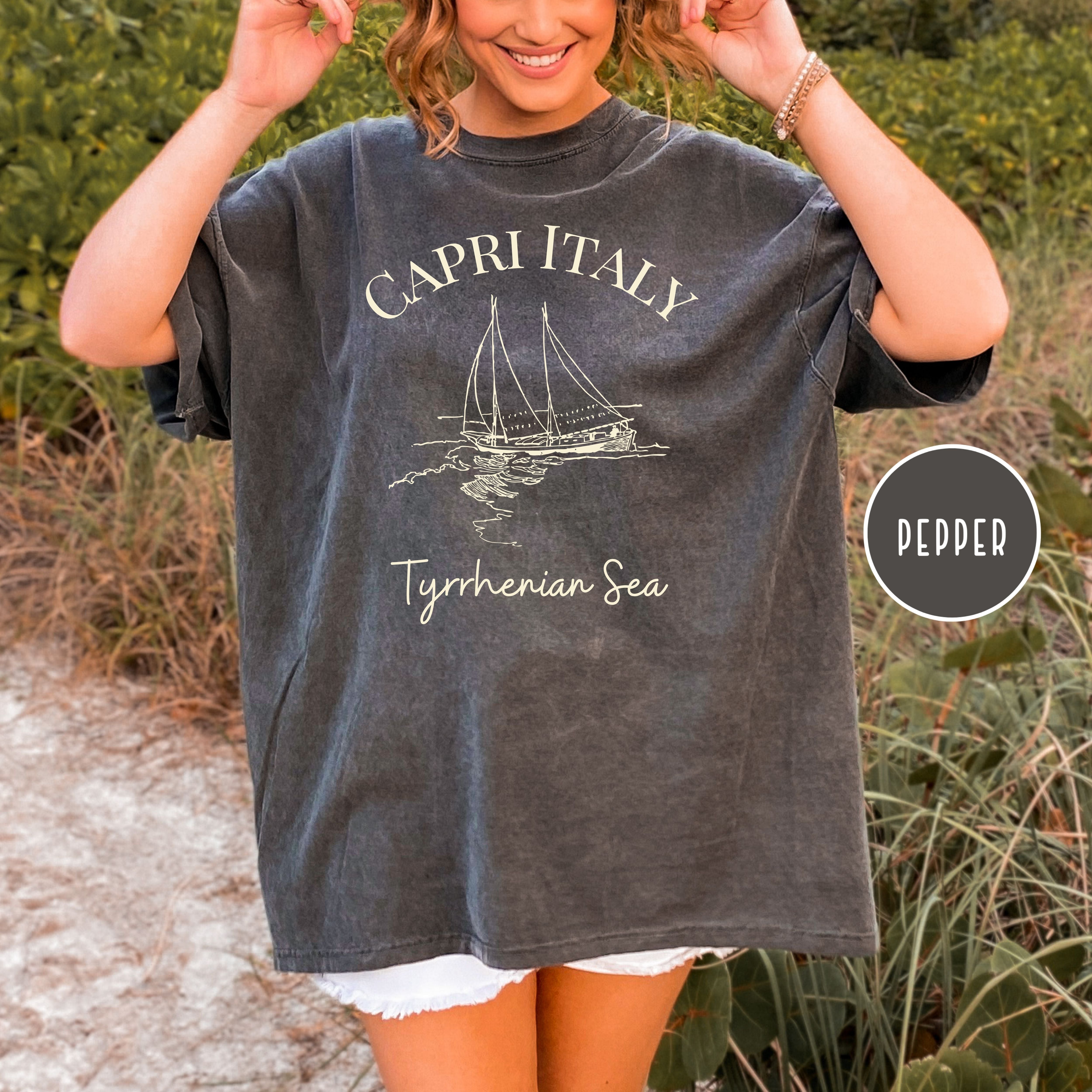 Capri Italy Comfort Colors Gift Tee for Italy Lover