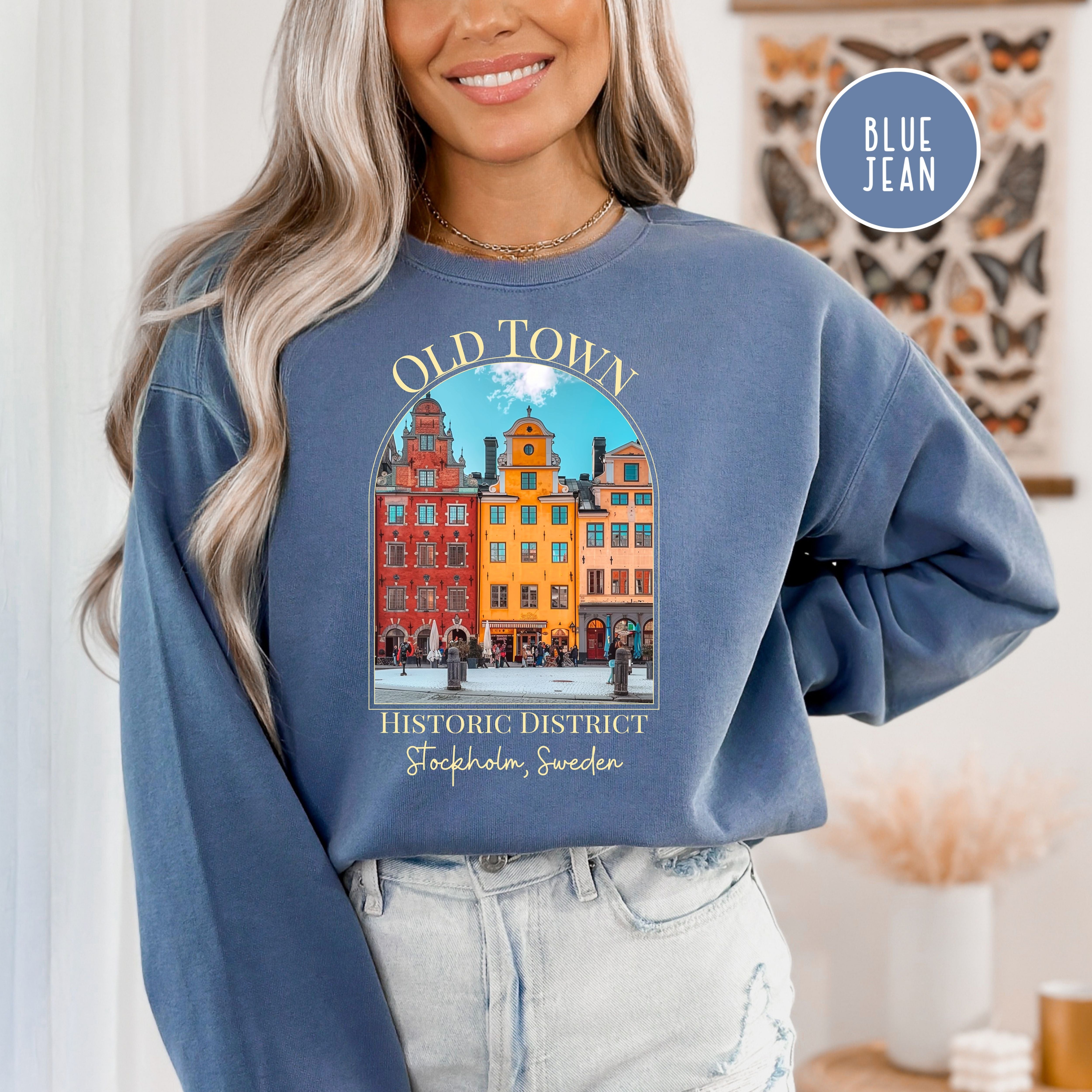 Old Town Stockholm Sweden Comfort Colors® Sweatshirt