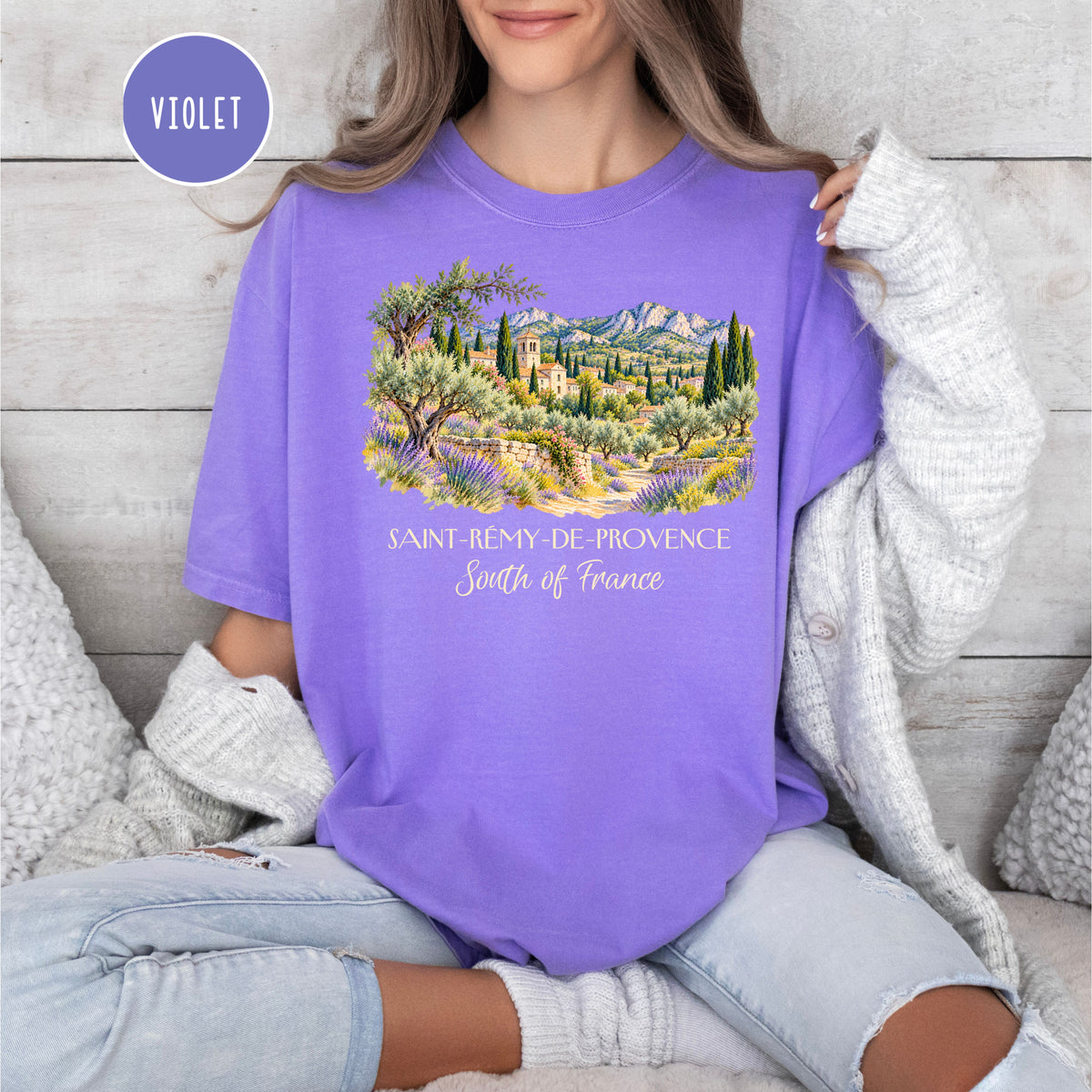South of France Comfort Colors Vacation Gift Shirt, Saint Remy de Provence Shirt, Van Gogh Trail Gift Tee, France Travel, Van Gogh Fan Gift
