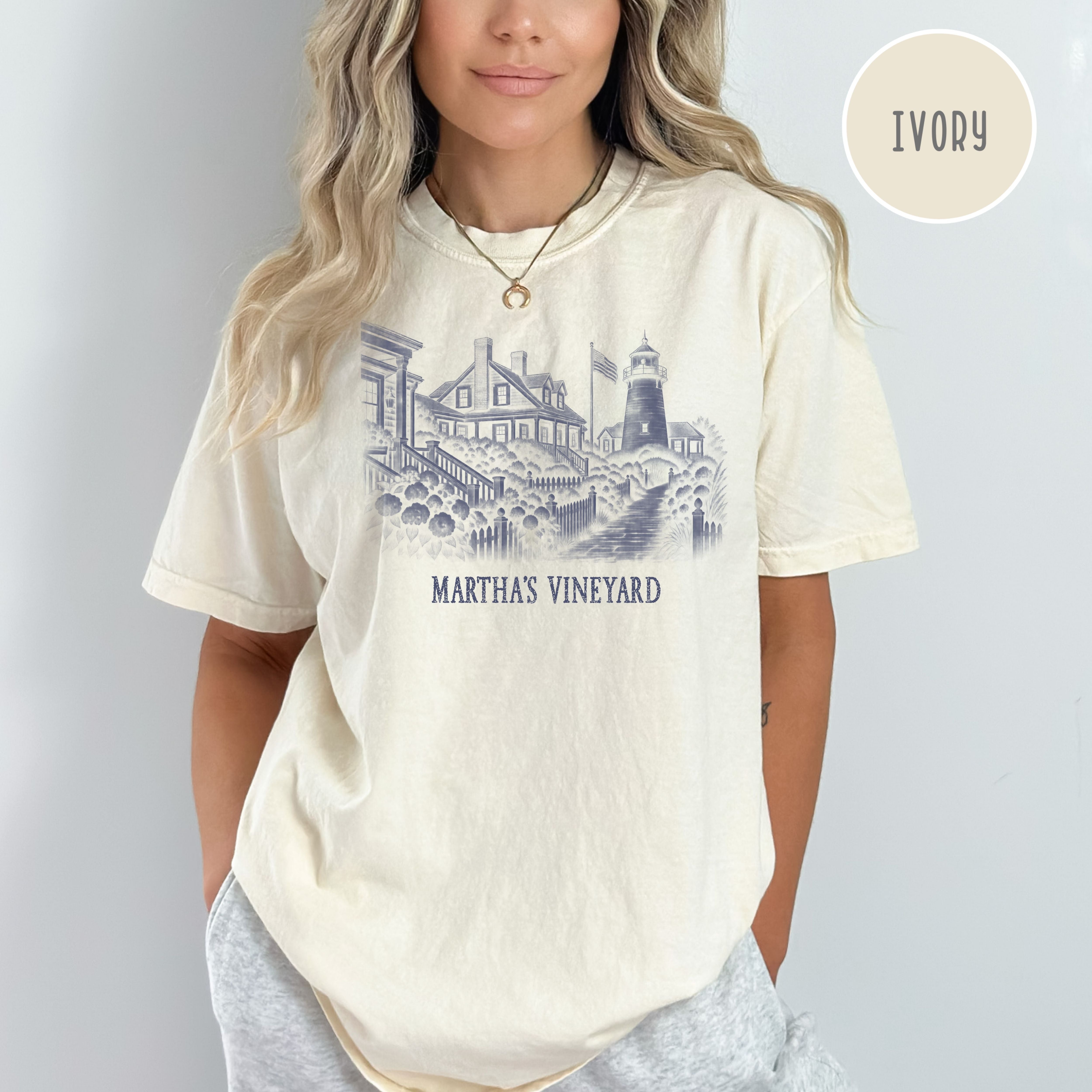 Martha's Vineyard Comfort Colors T-Shirt, The Vineyard Shirt, Martha's Vineyard Gift, Traveler Gift, Vineyard Massachusetts Gift
