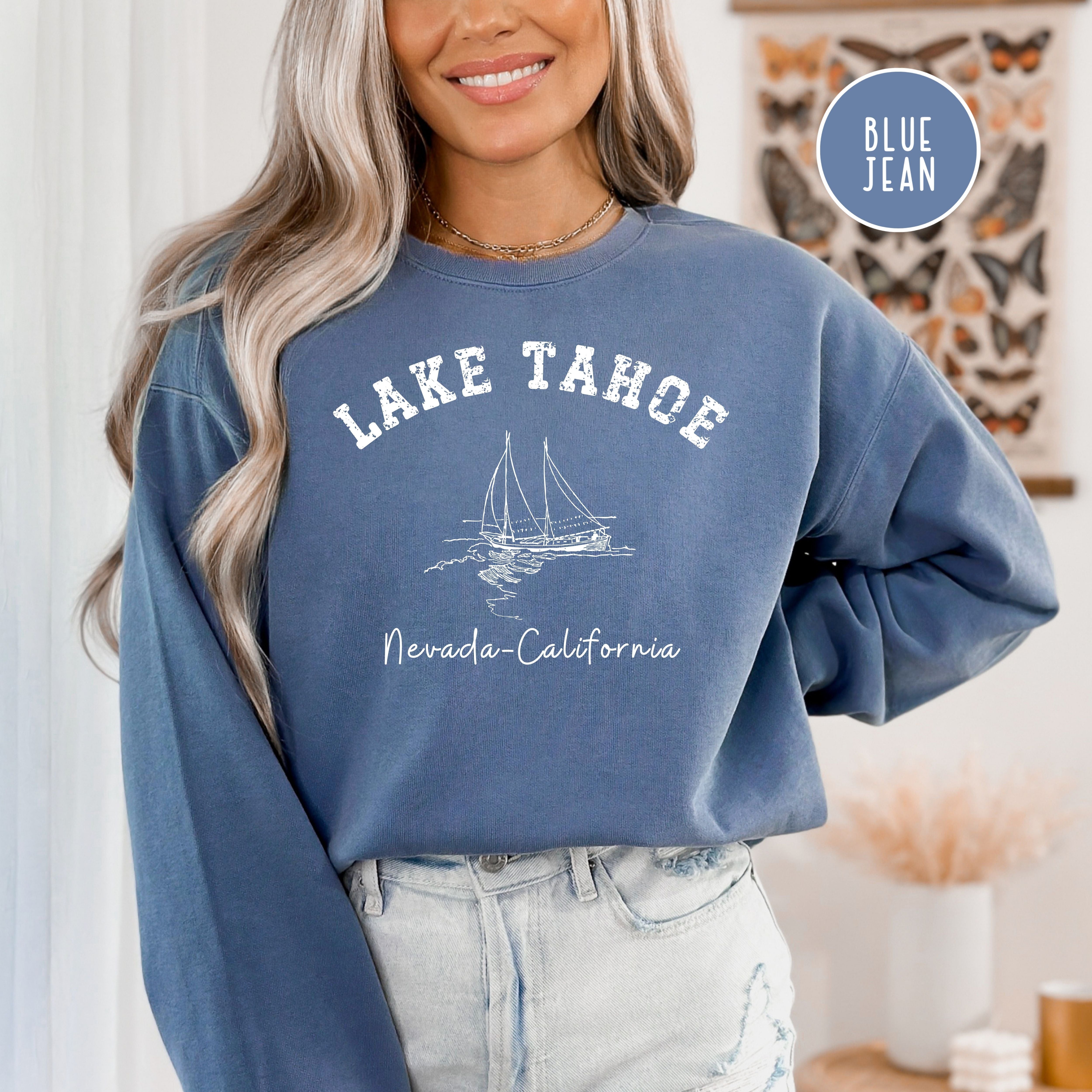 Lake Tahoe Grunge Comfort Colors® Sweatshirt