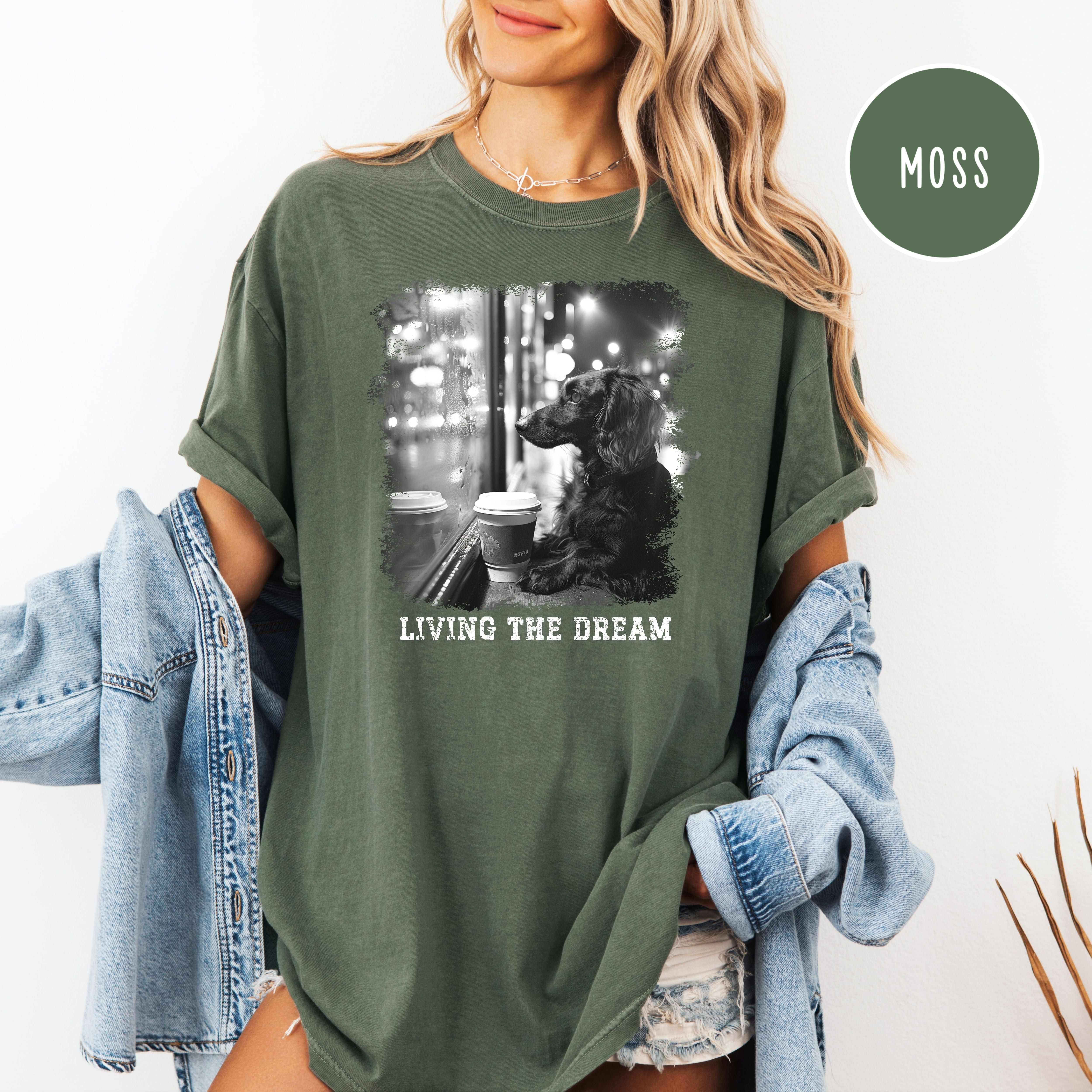Dachshund Mama Comfort Colors T-Shirt, Doxie Lover Tee Shirt, Living The Dream Wiener Dog Shirt, Sausage Dog, Funny Dog Lover Shirt