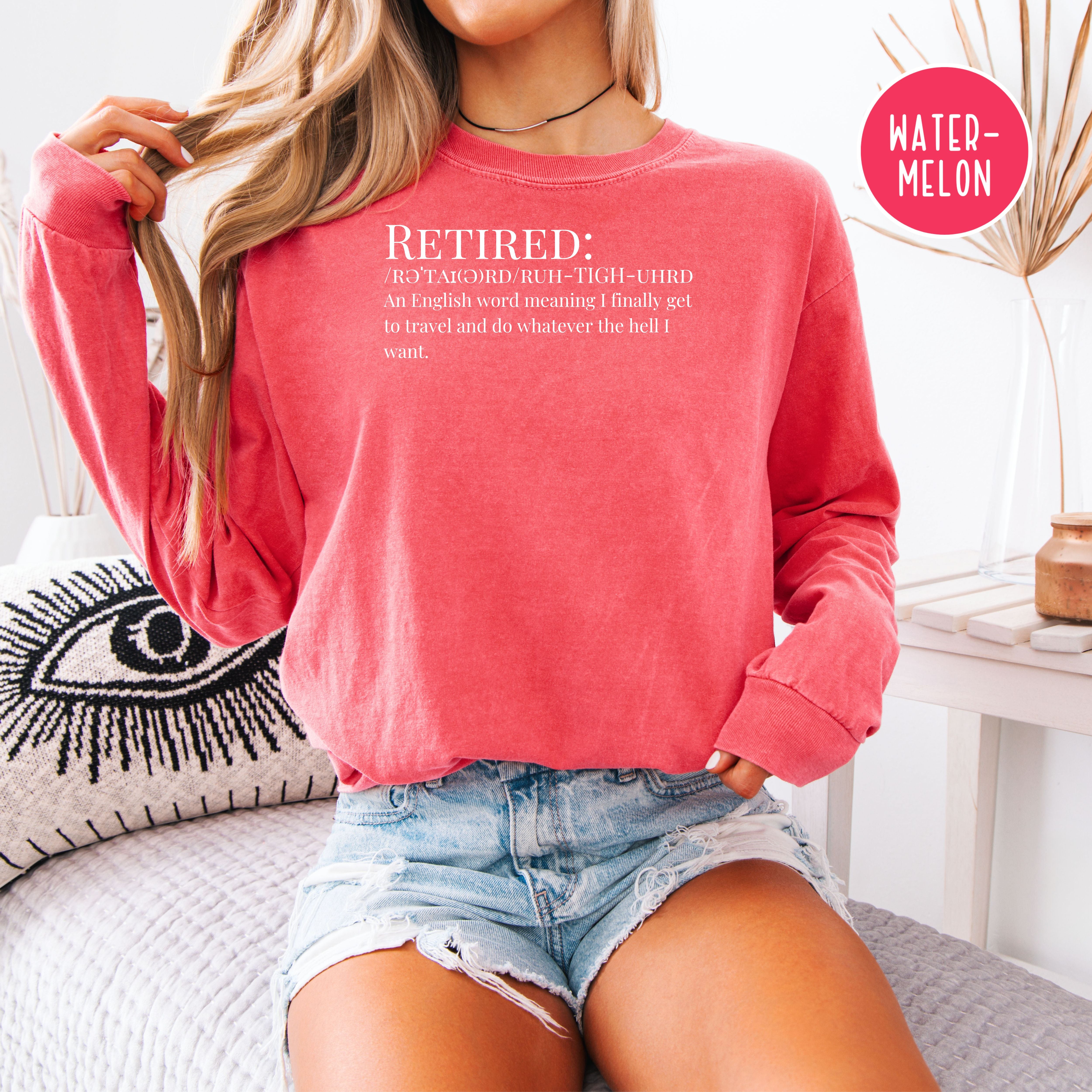 Retirement Unisex Long Sleeve Comfort Colors T-Shirt, Retirement Gift Shirt