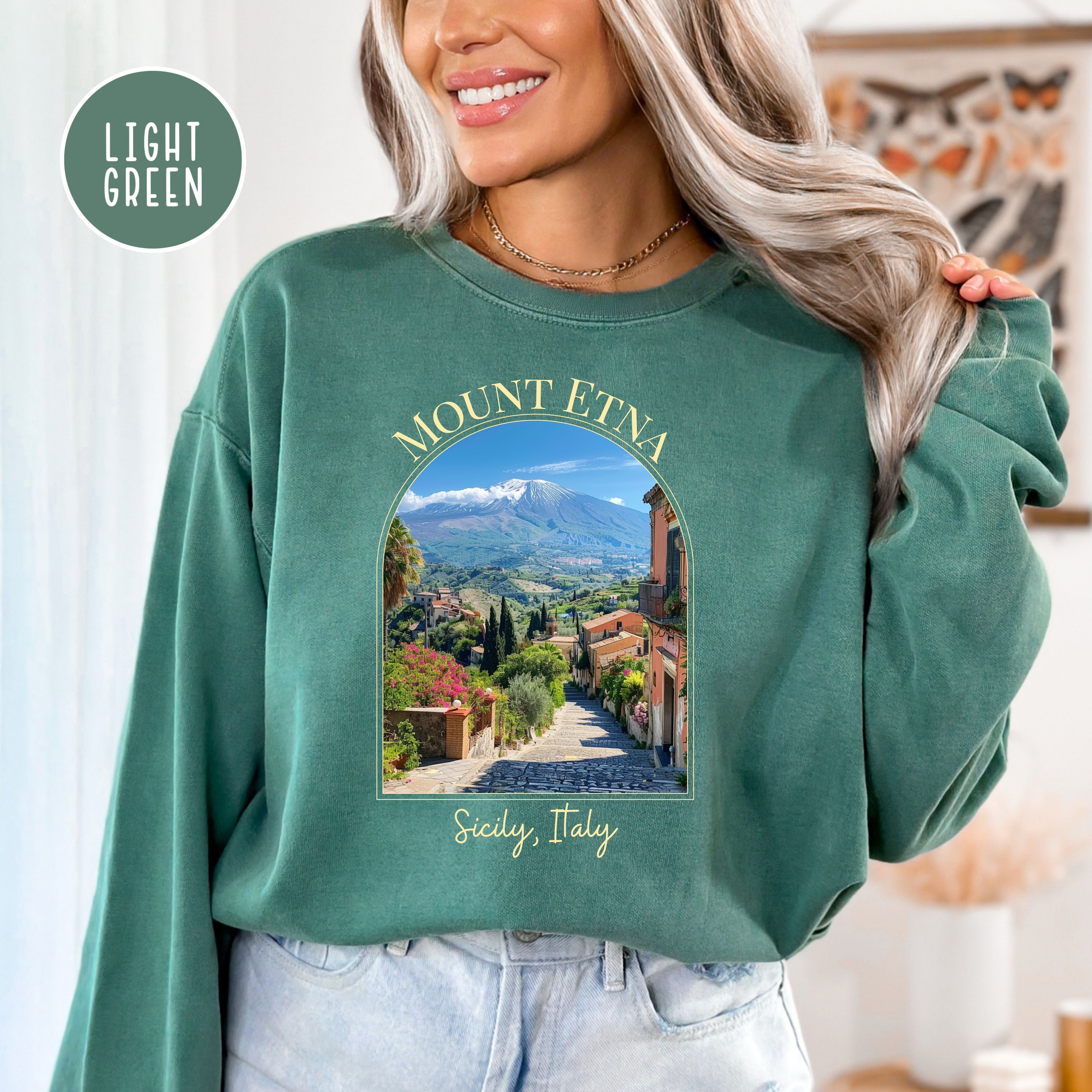 Mount Etna Sicily Italy Comfort Colors® Sweatshirt