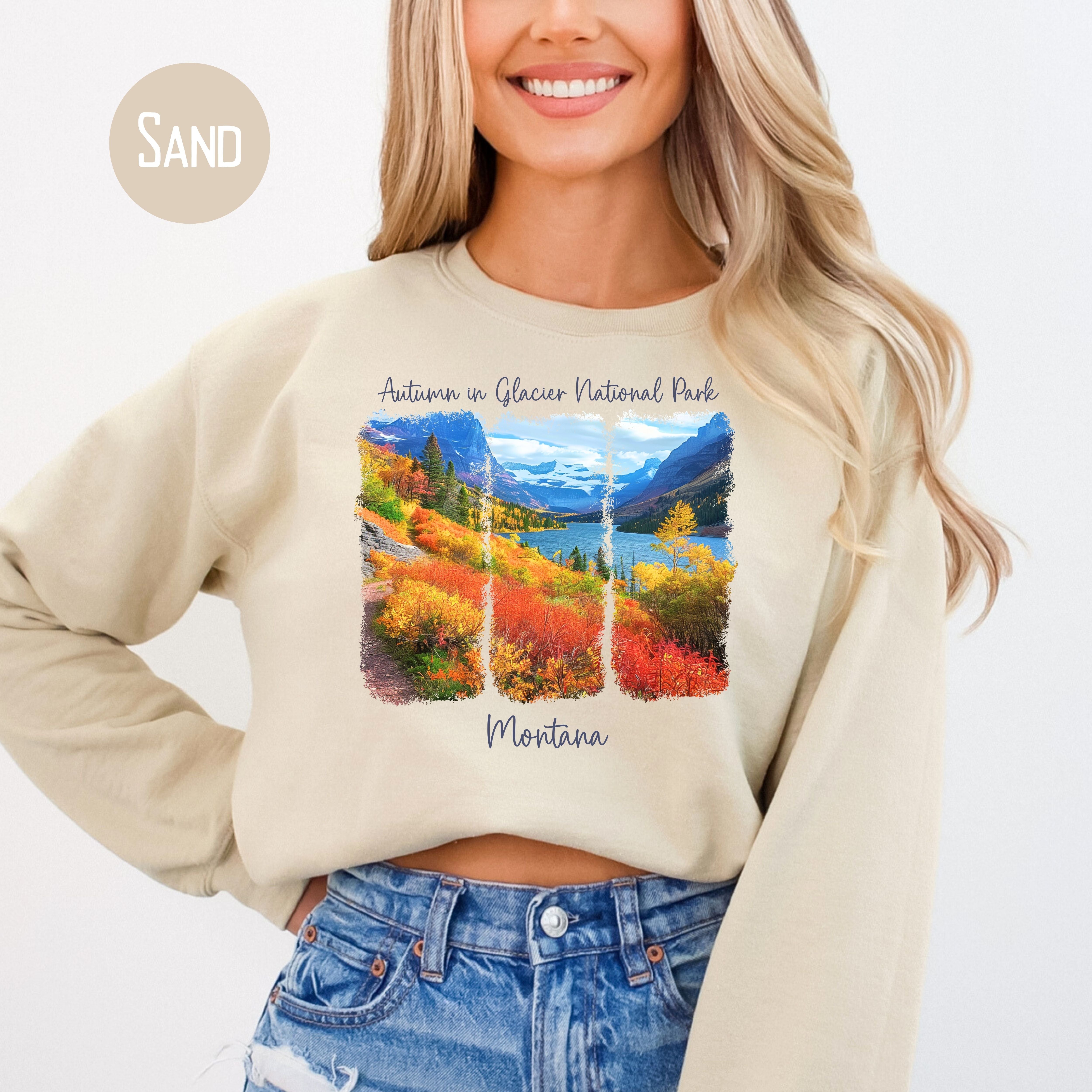 Autumn in Glacier National Park Adult Unisex Sweatshirt