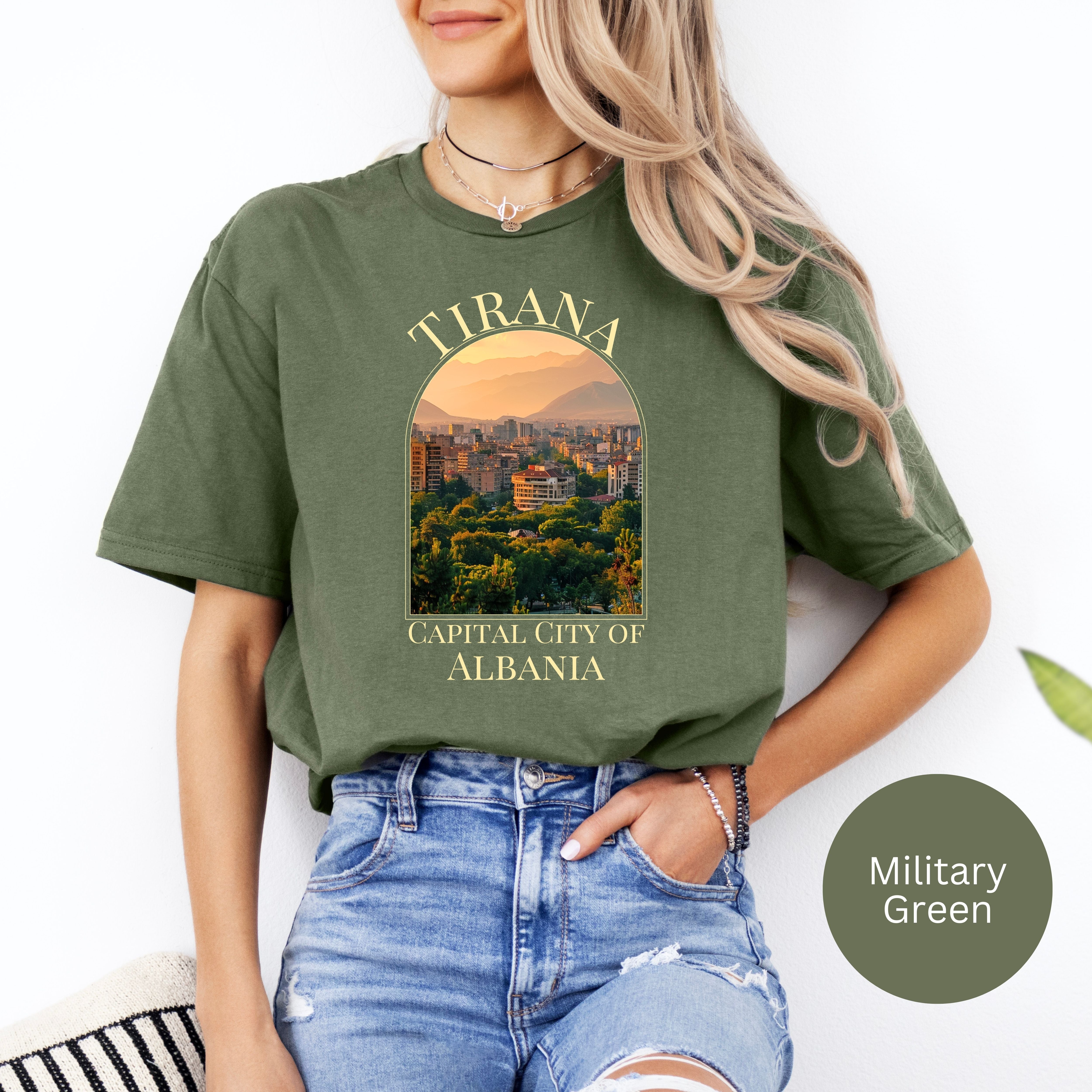Tirana Albania Gildan Soft-Style Tee