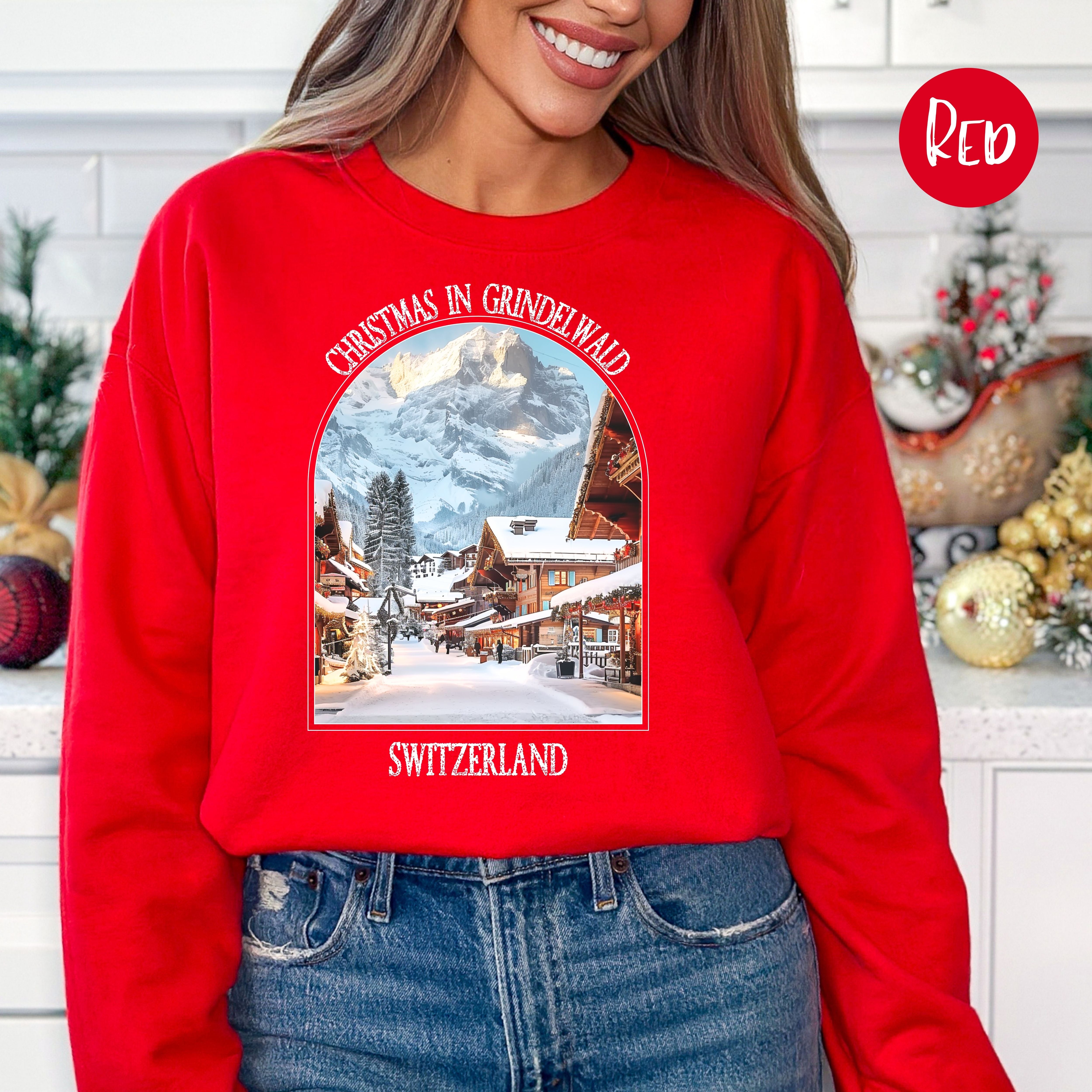 Christmas in Grindelwald Switzerland Sweatshirt