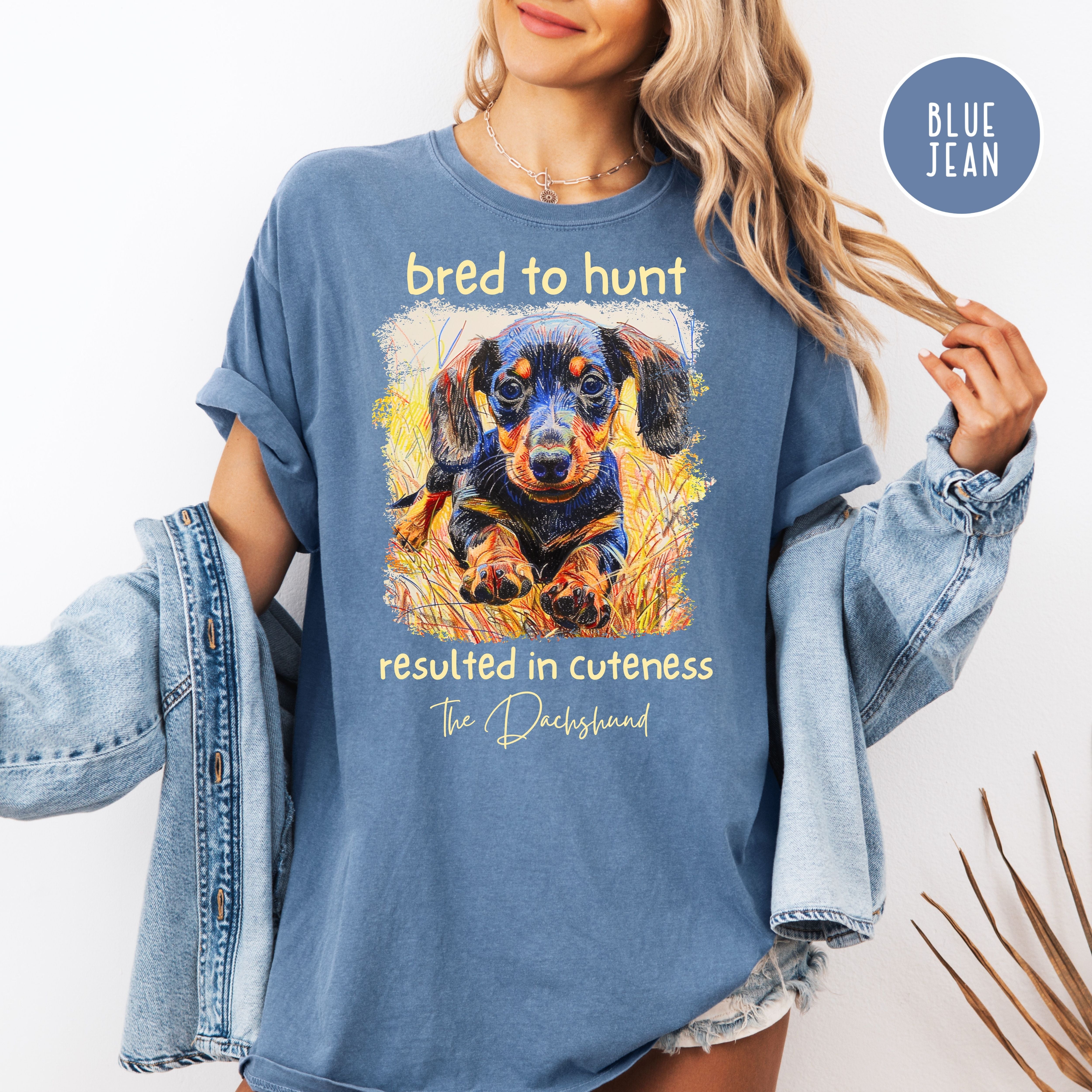 Dachshund Mama Comfort Colors T-Shirt, Doxie Lover Cuteness Shirt, Weiner Dog Lover Shirt, Dachshund Gift Shirt
