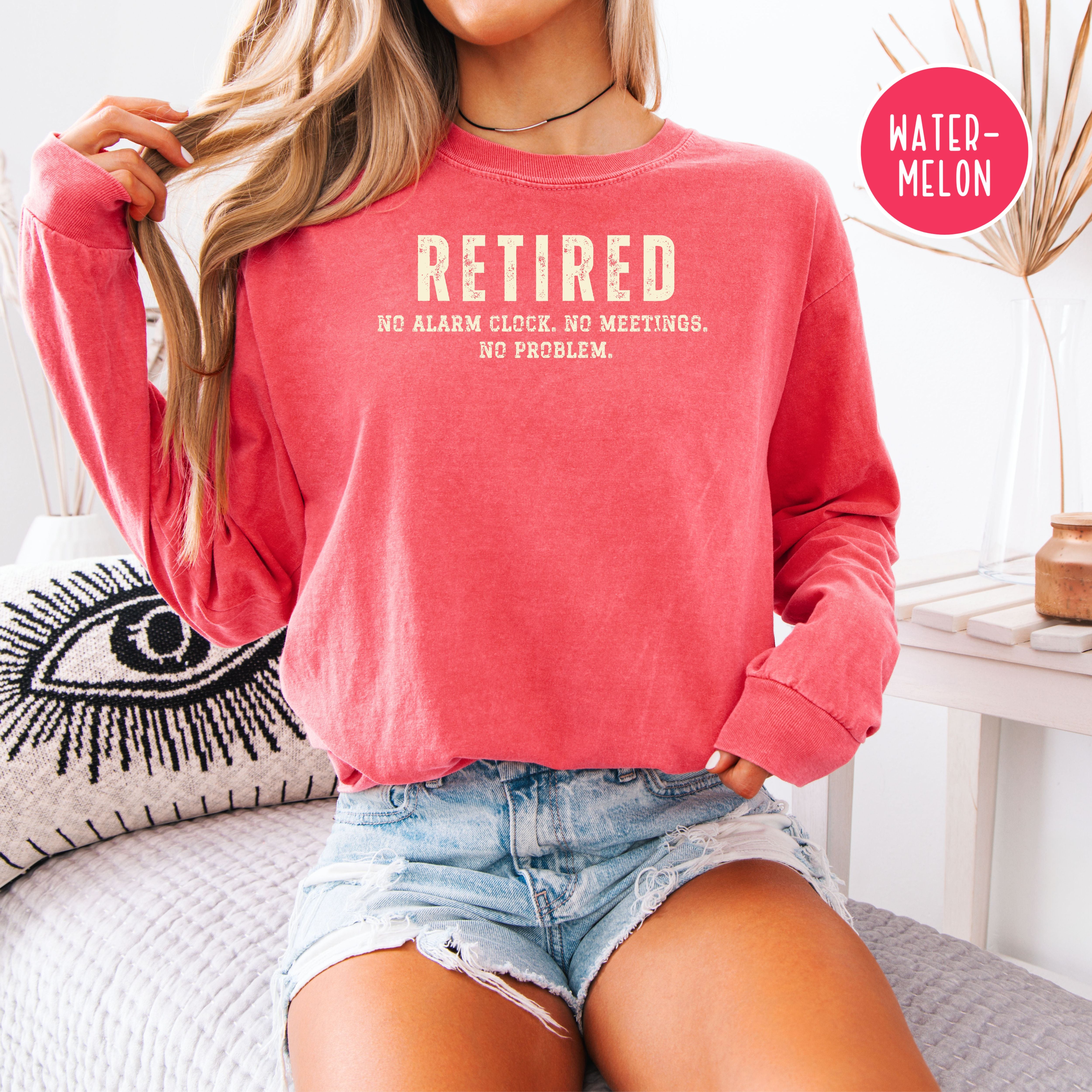 Retirement Unisex Long Sleeve Comfort Colors T-Shirt, Gift for Retirement