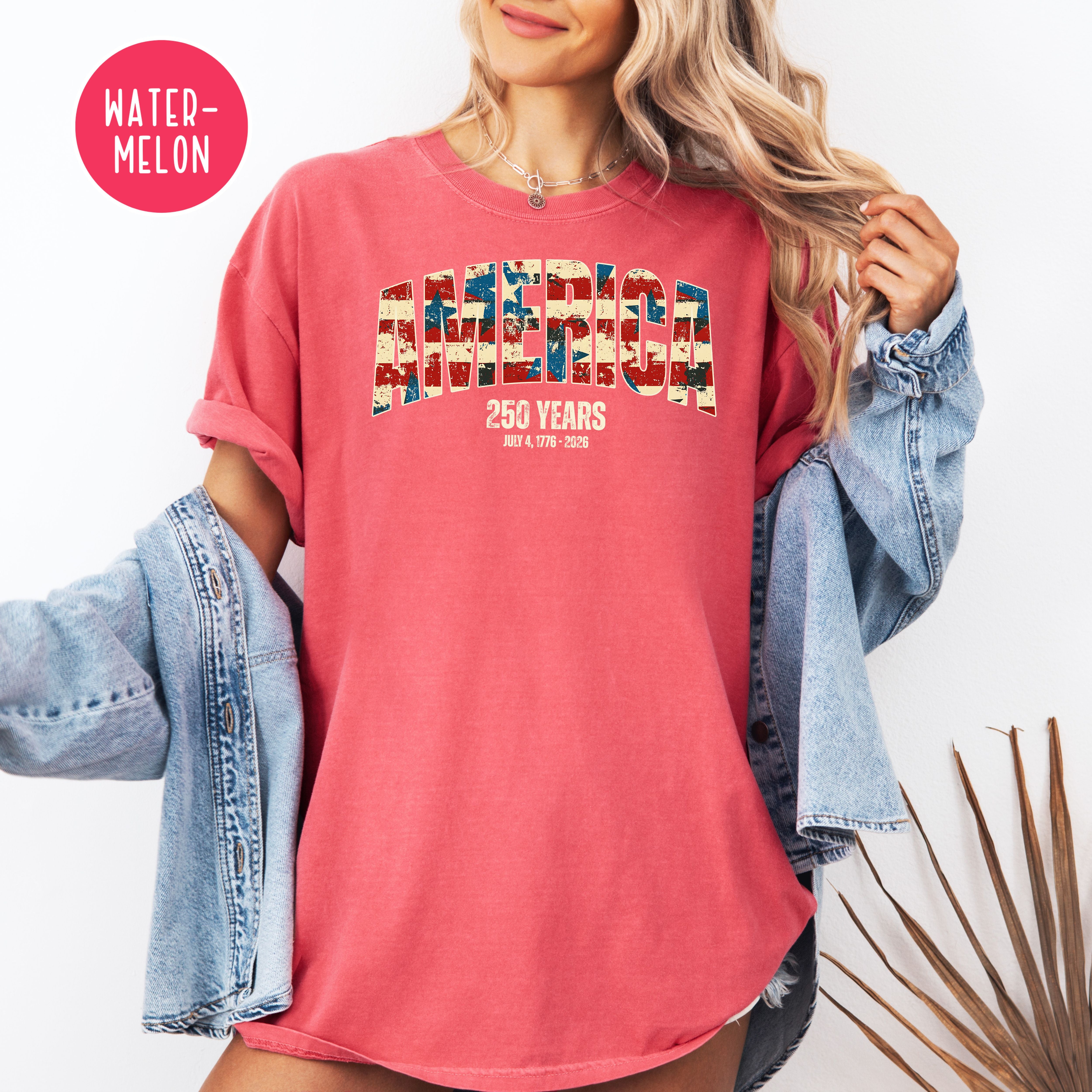 Patriotic America 250 Year Anniversary Comfort Colors Independence Day Gift Shirt