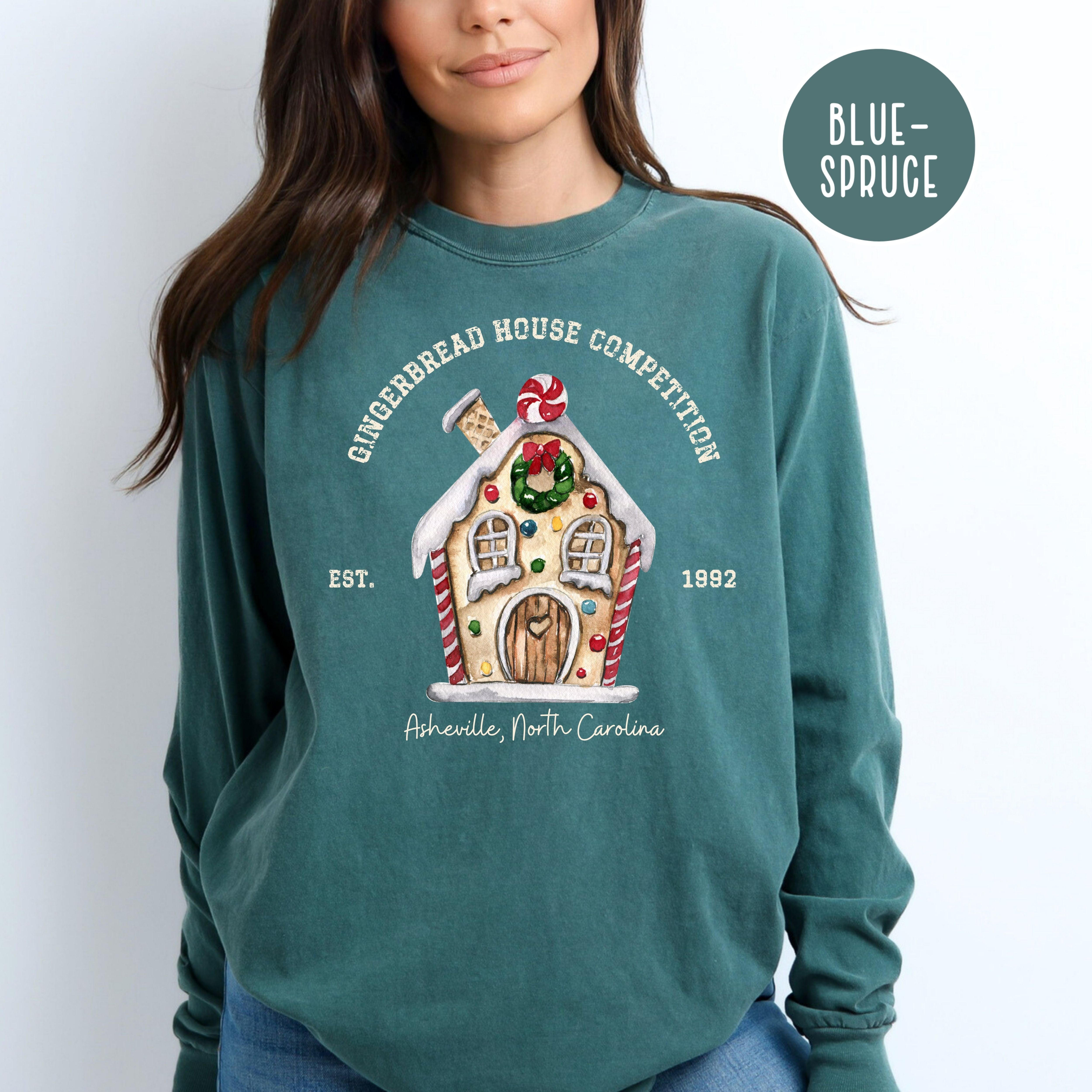 Asheville North Carolina Gingerbread House Competition Comfort Colors® Long Sleeve Tee