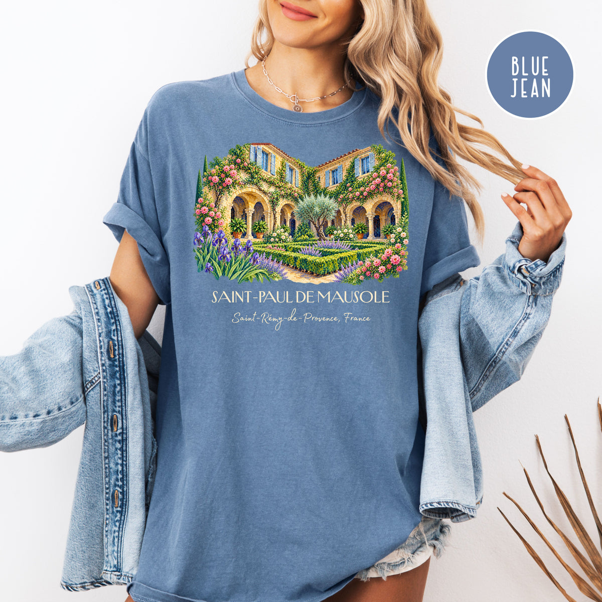 Van Gogh Inspired Comfort Colors Tee, Saint Remy de Provence France Shirt, South of France Travel Gift, France Vacation Tee, Art Lover Gift