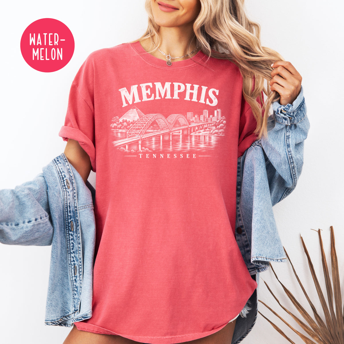 Memphis Tennessee Distressed Style Unisex Comfort Colors T-Shirt, Memphis River Bridge Shirt, Memphis Gift Shirt, Memphis Vacation Tee Shirt