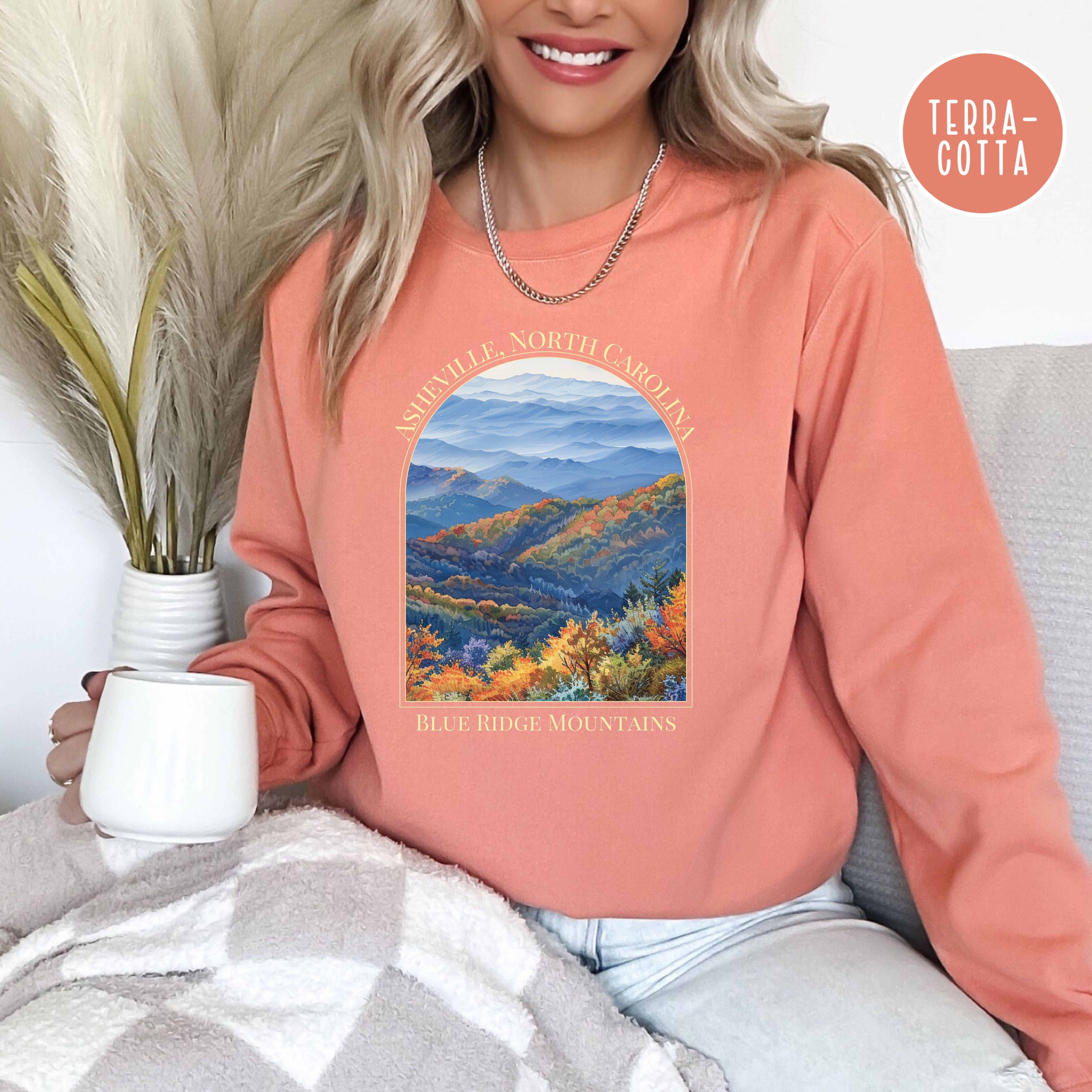 Asheville North Carolina Blue Ridge Mountains Comfort Colors® Sweatshirt