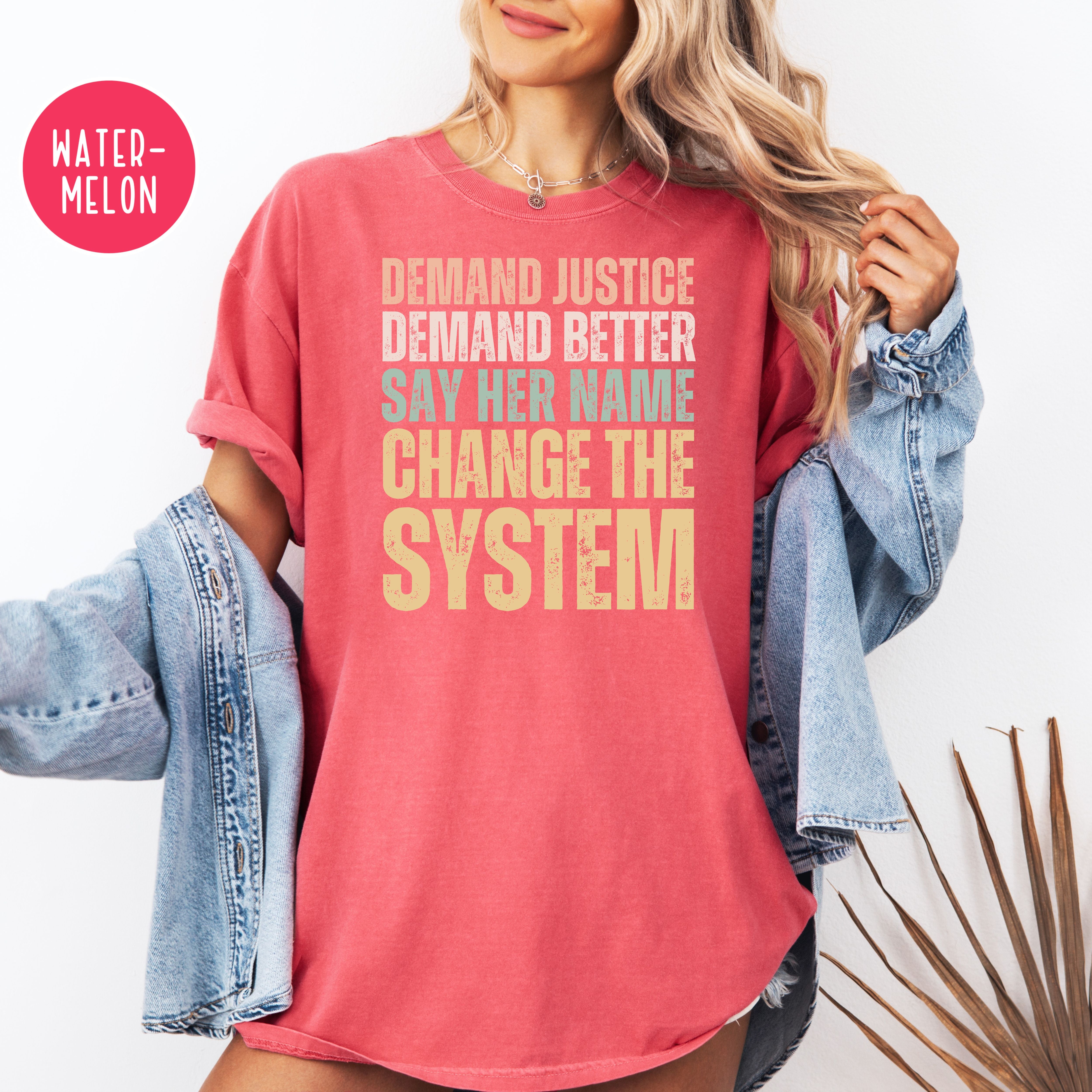 Demand Justice Unisex Anti Ice Comfort Colors T-Shirt, Protest Shirt