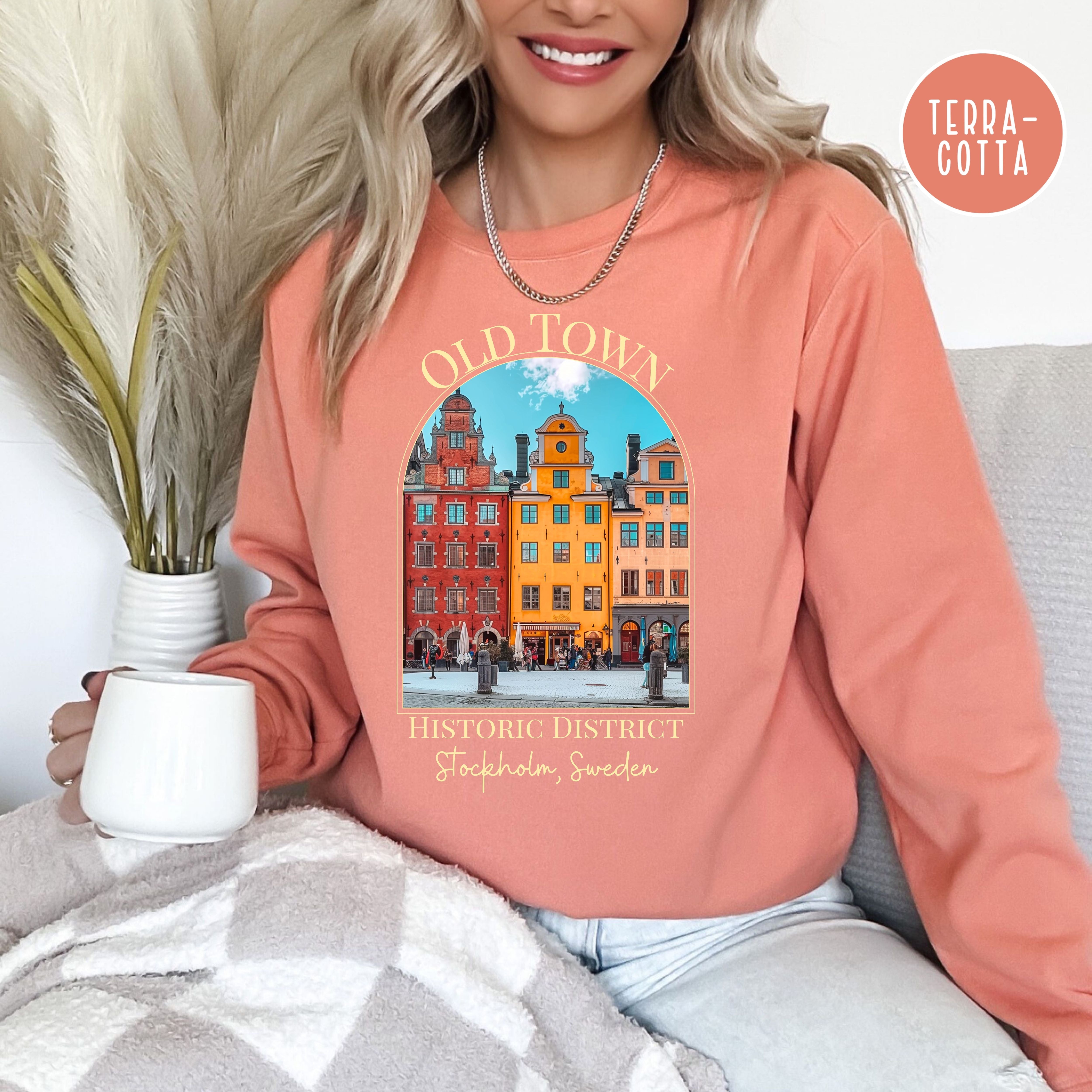 Old Town Stockholm Sweden Comfort Colors® Sweatshirt