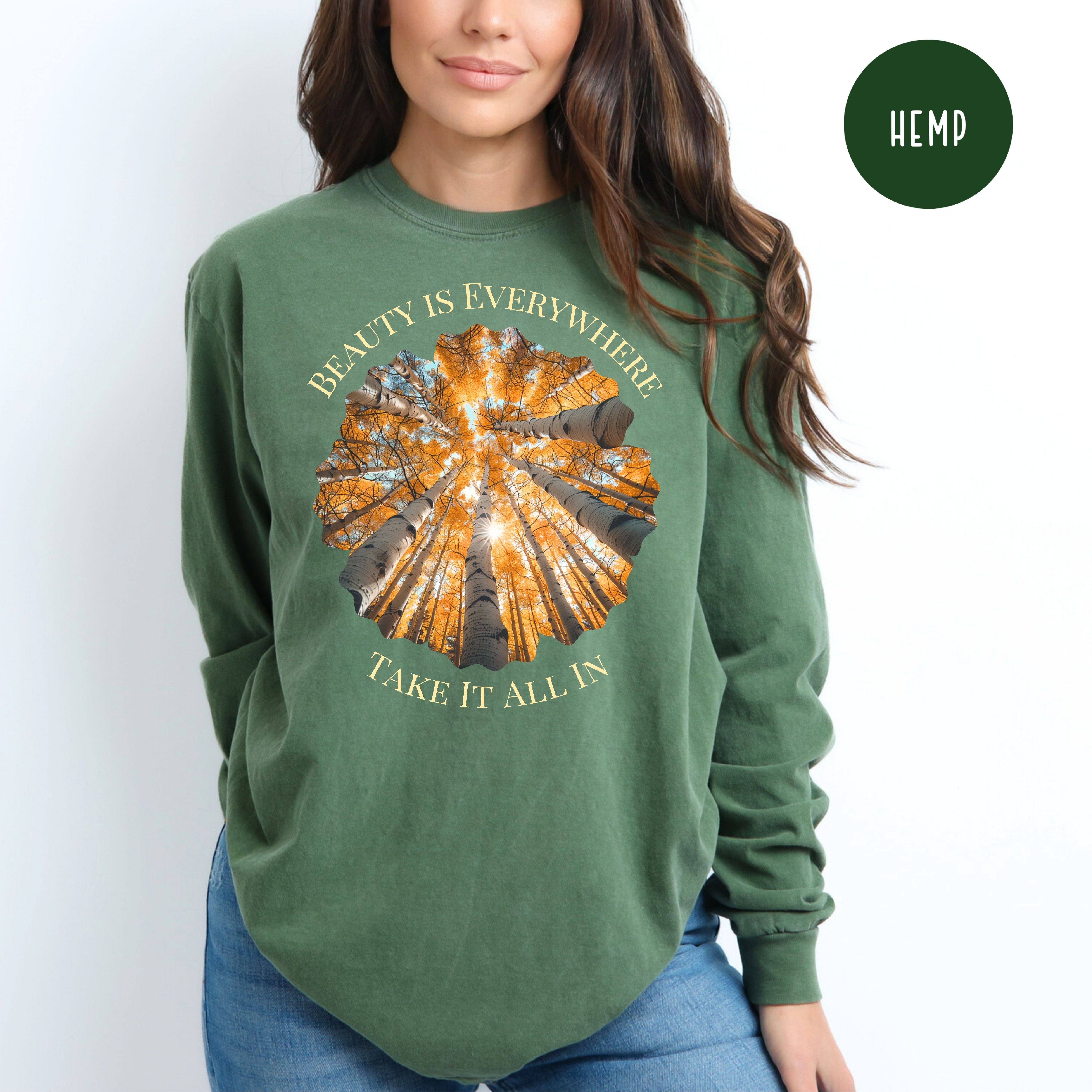 Beauty Is Everywhere Aspen Trees Comfort Colors® Long Sleeve Tee