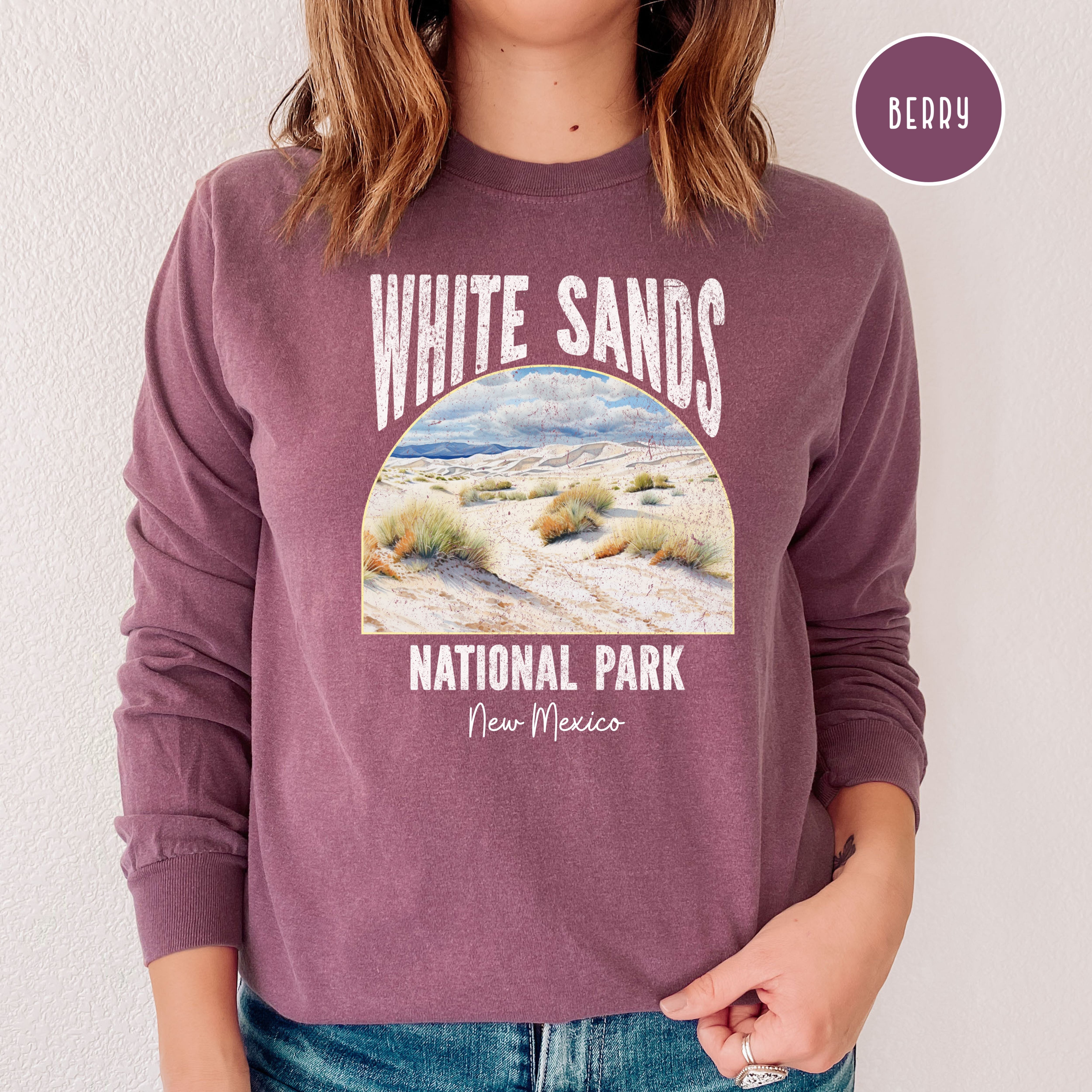 White Sands National Park New Mexico Comfort Colors® Long Sleeve Tee