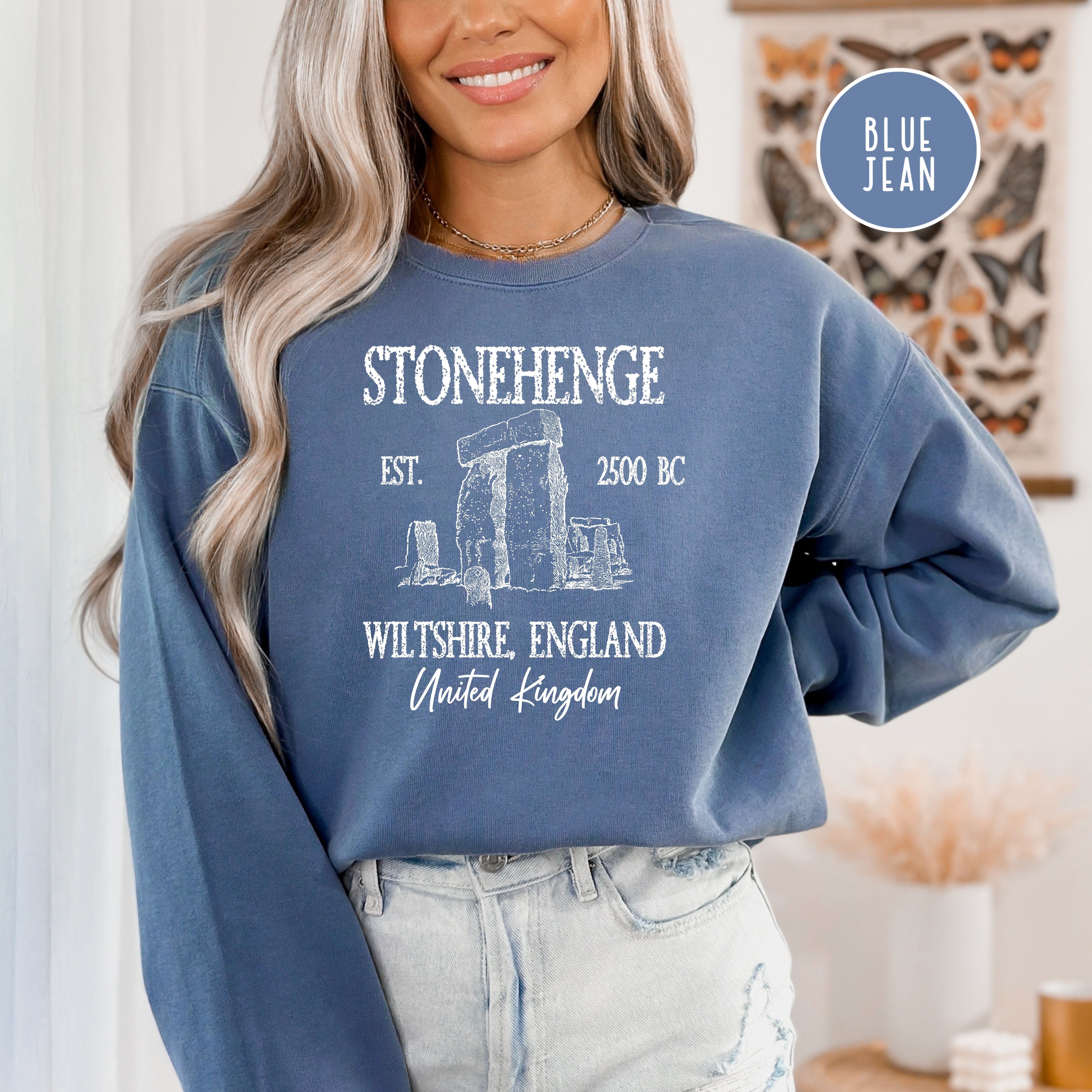 Stonehenge England Grunge Comfort Colors® Sweatshirt