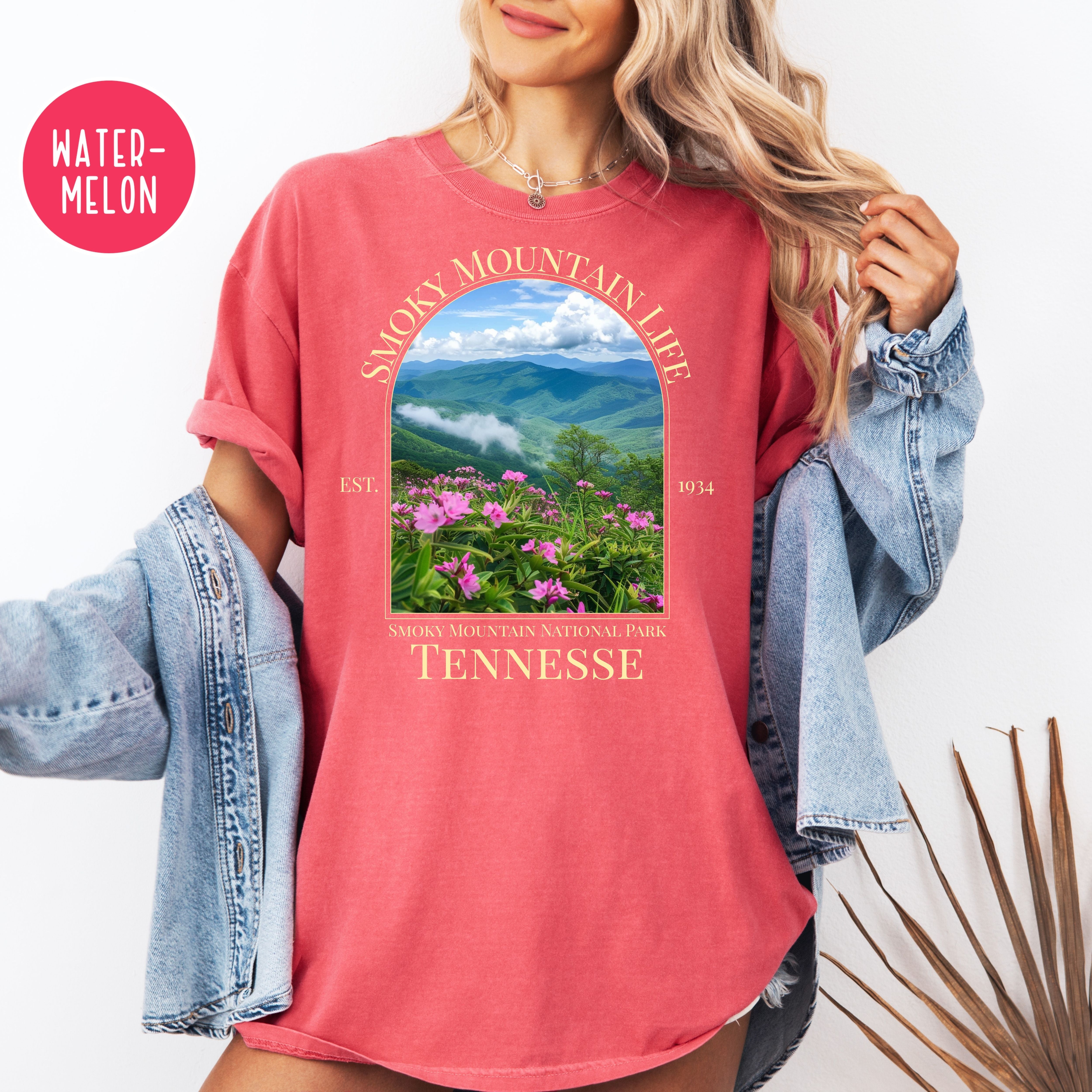Smoky Mountain Life Comfort Colors T-Shirt, Smoky Mountain National Park Summer Vacation Shirt, Tennessee Gift Shirt