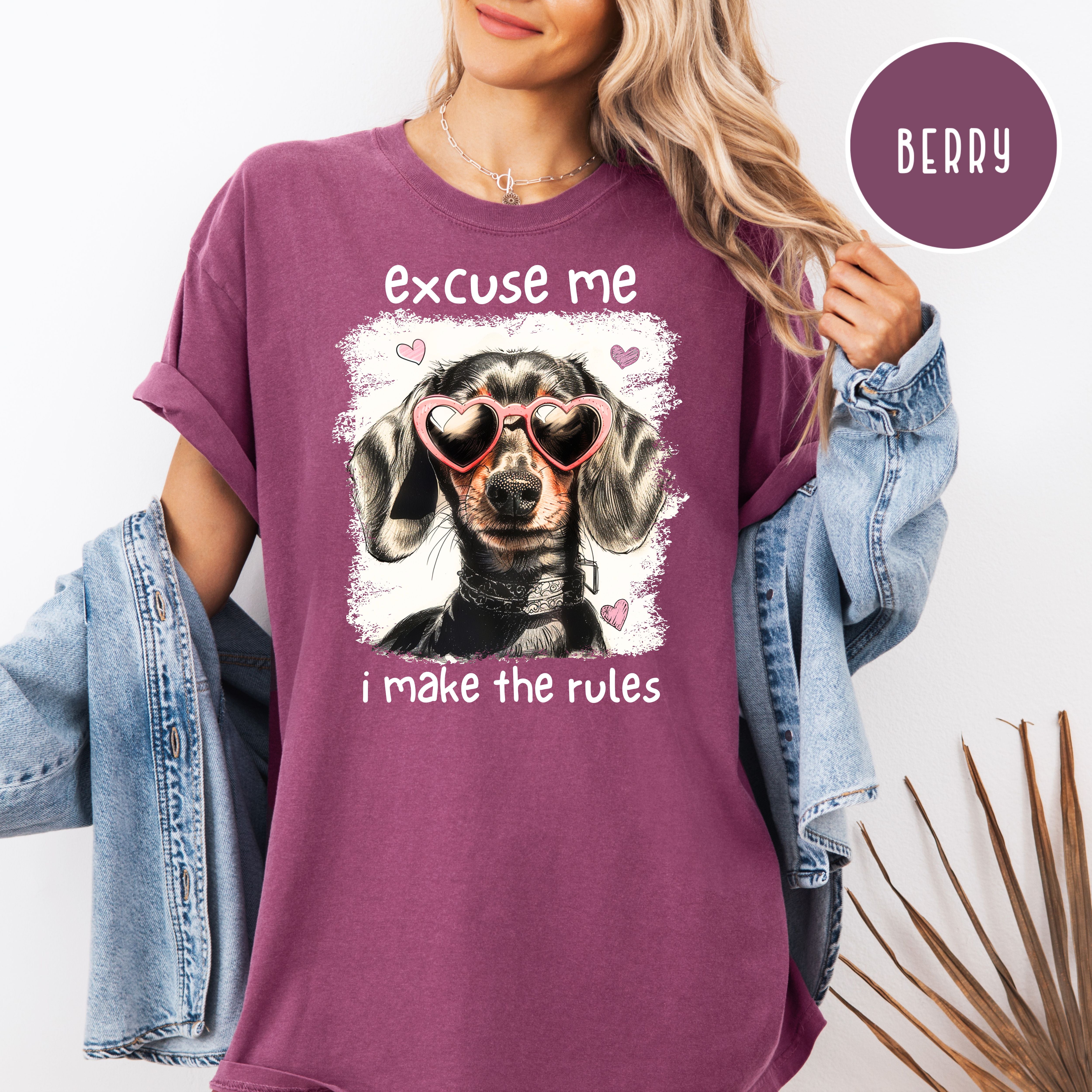 Funny Dog Lover Comfort Colors T-Shirt, Oldest Child Humor, Dog Mom Gift Shirt, Dachshund Lover Tee, Doxie Lover, Sausage Dog Funny Shirt