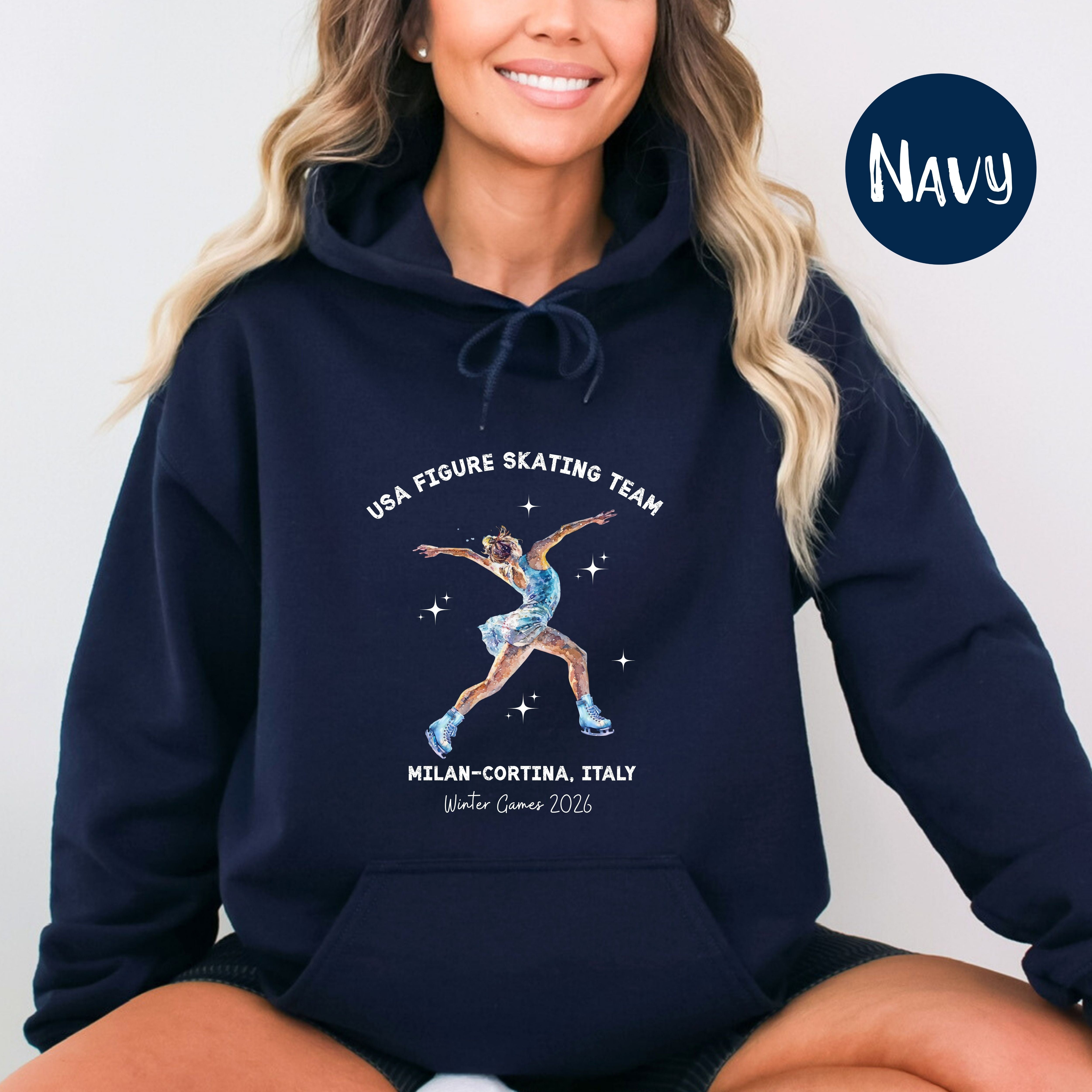 Milano Cortina 2026 USA Figure Skating Team Pullover Hoodie