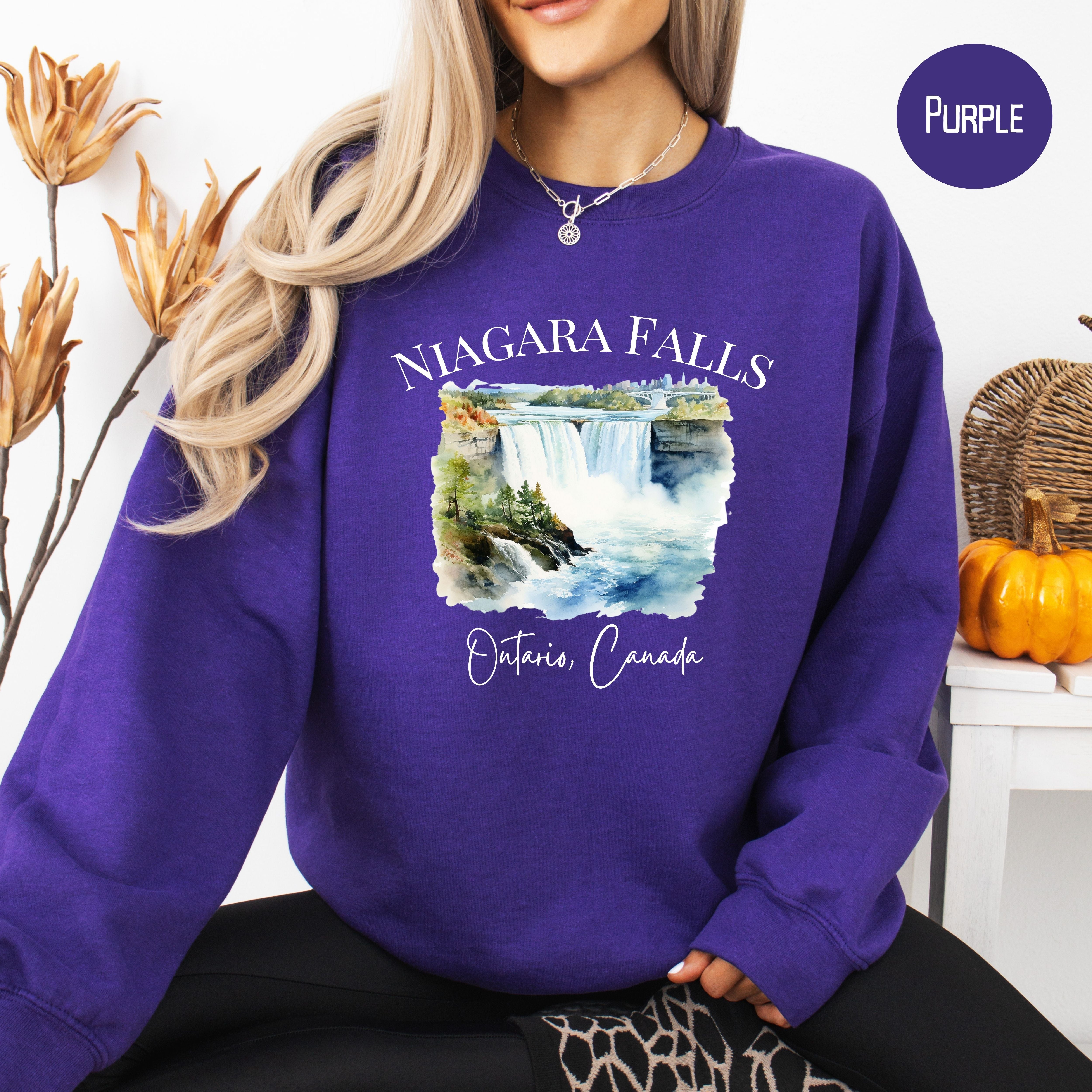 Niagara Falls Waterfall Ontario Canada Adult Unisex Crewneck Sweatshirt