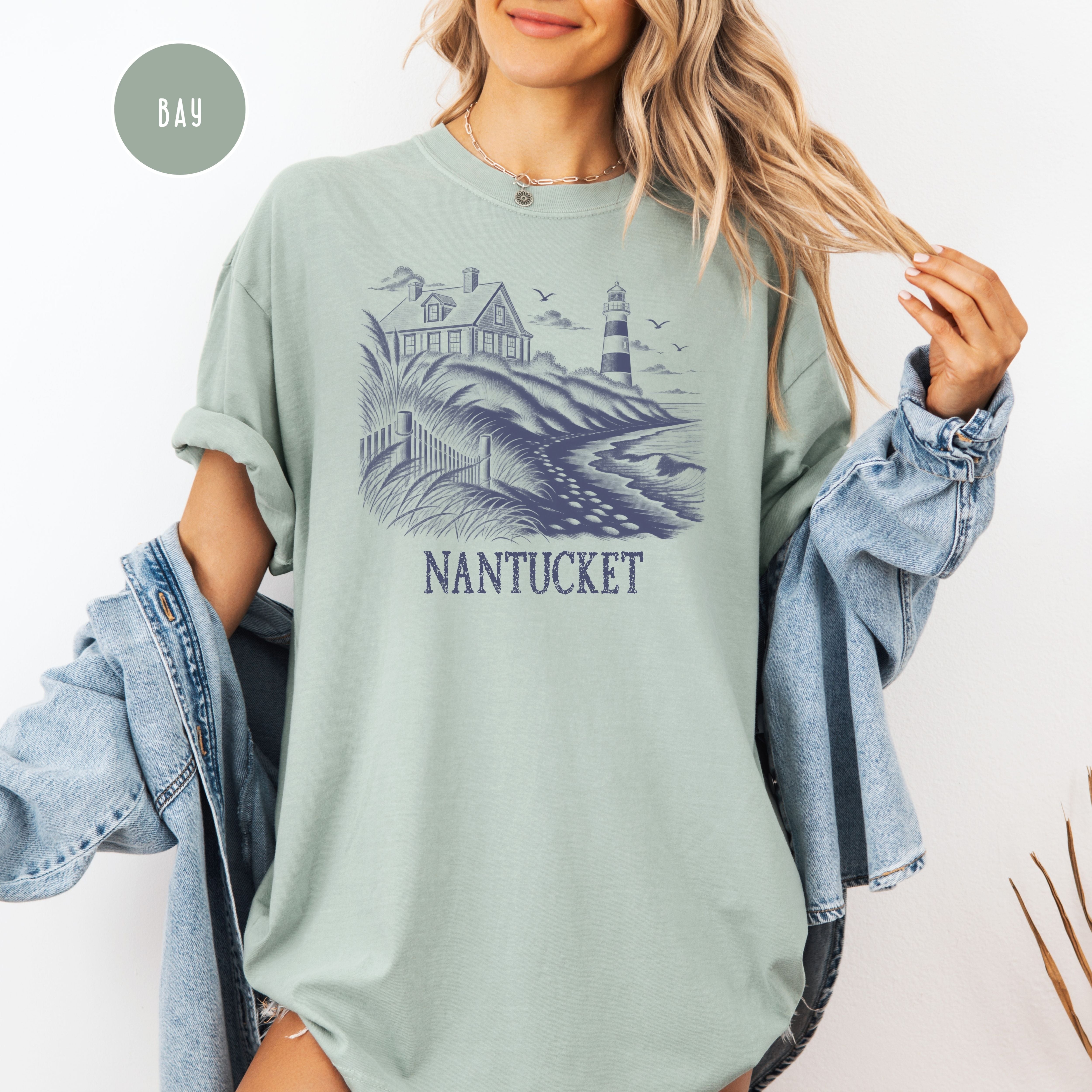 Nantucket Comfort Colors T-Shirt, Nantucket Vacation Gift, Hamptons Coastal Shirt, Traveler Gift Shirt, Ocean Lover Shirt, Nantucket Gift