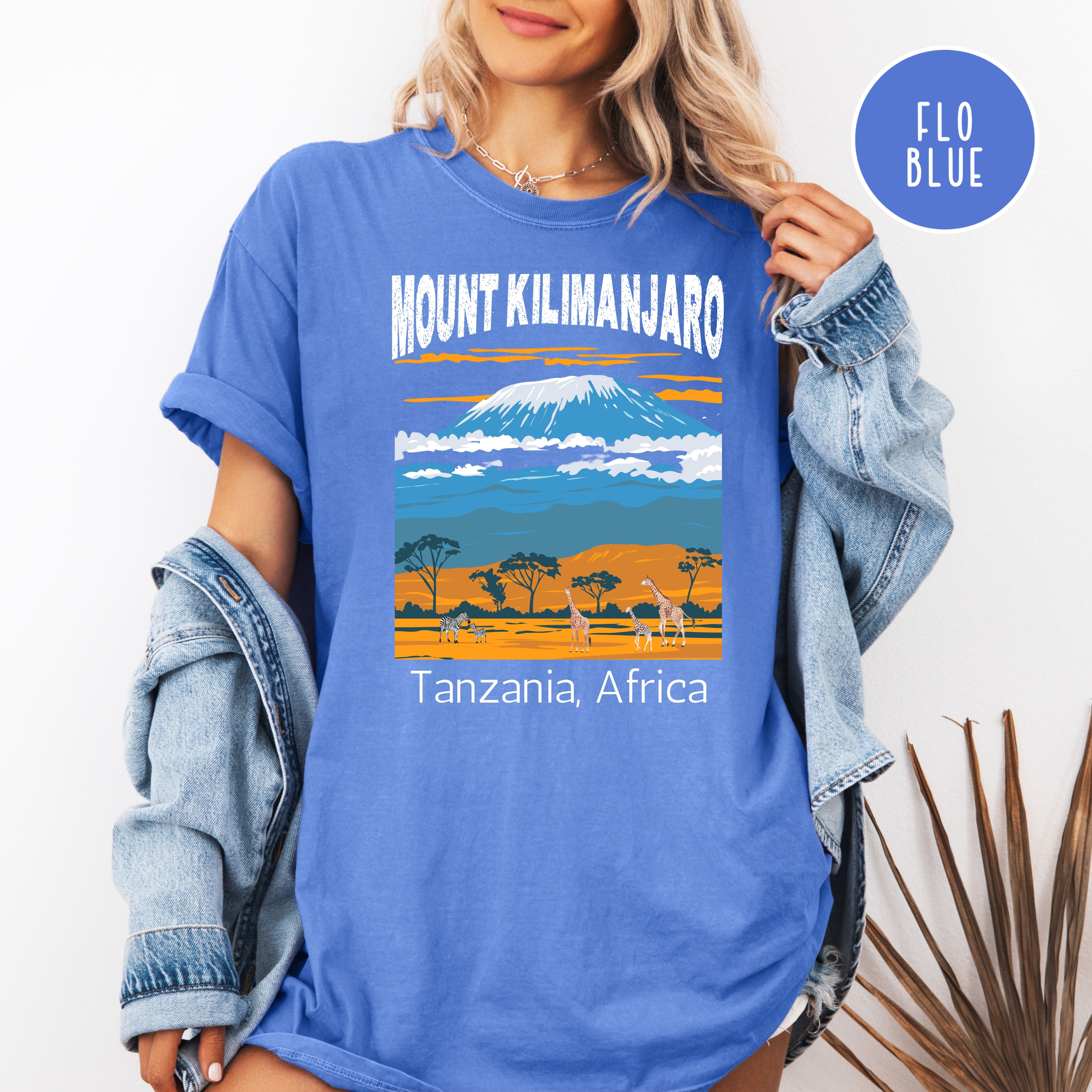 Mount Kilimanjaro Comfort Colors T-Shirt, Tanzania Africa Shirt