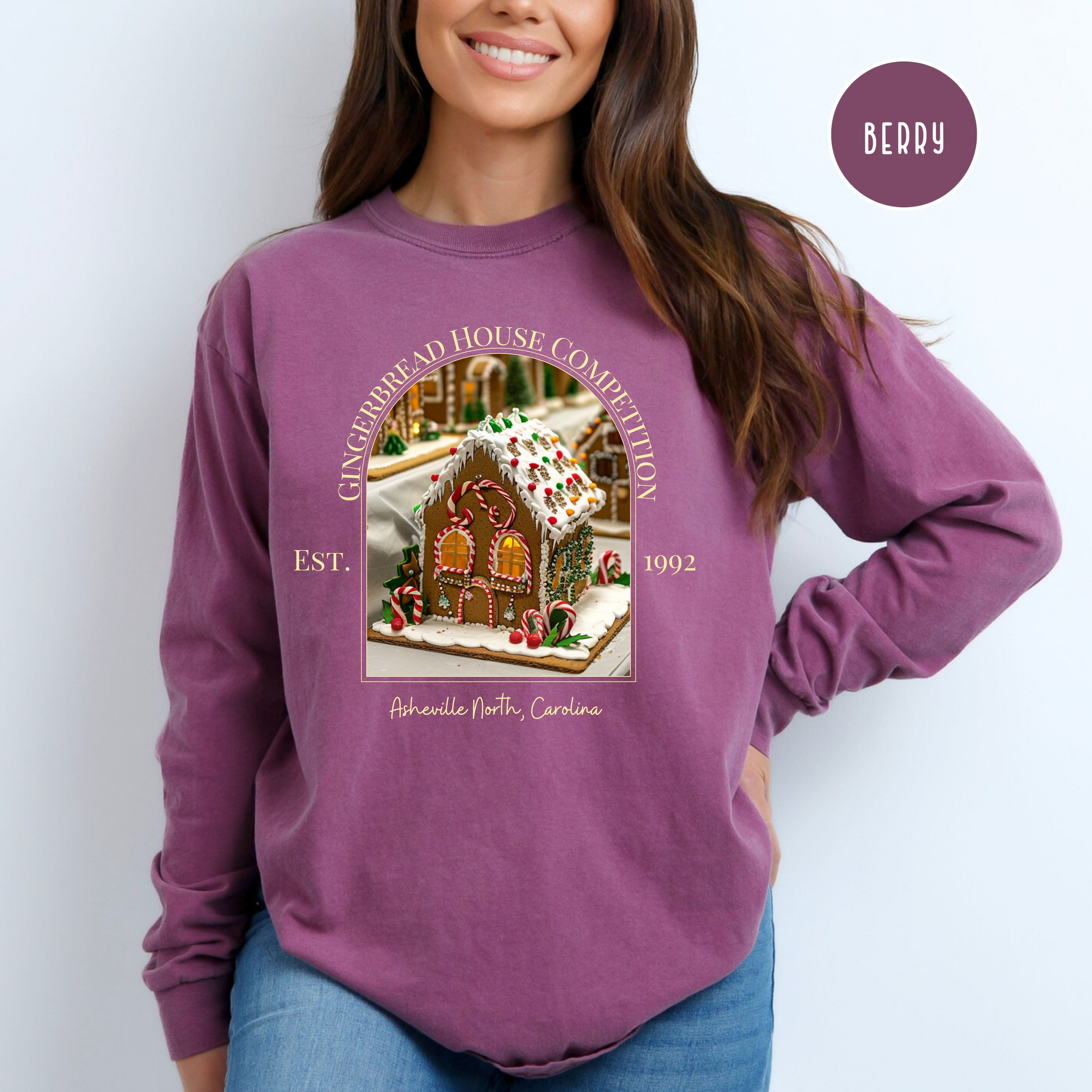 Asheville North Carolina Gingerbread House Competition Comfort Colors® Long Sleeve Tee