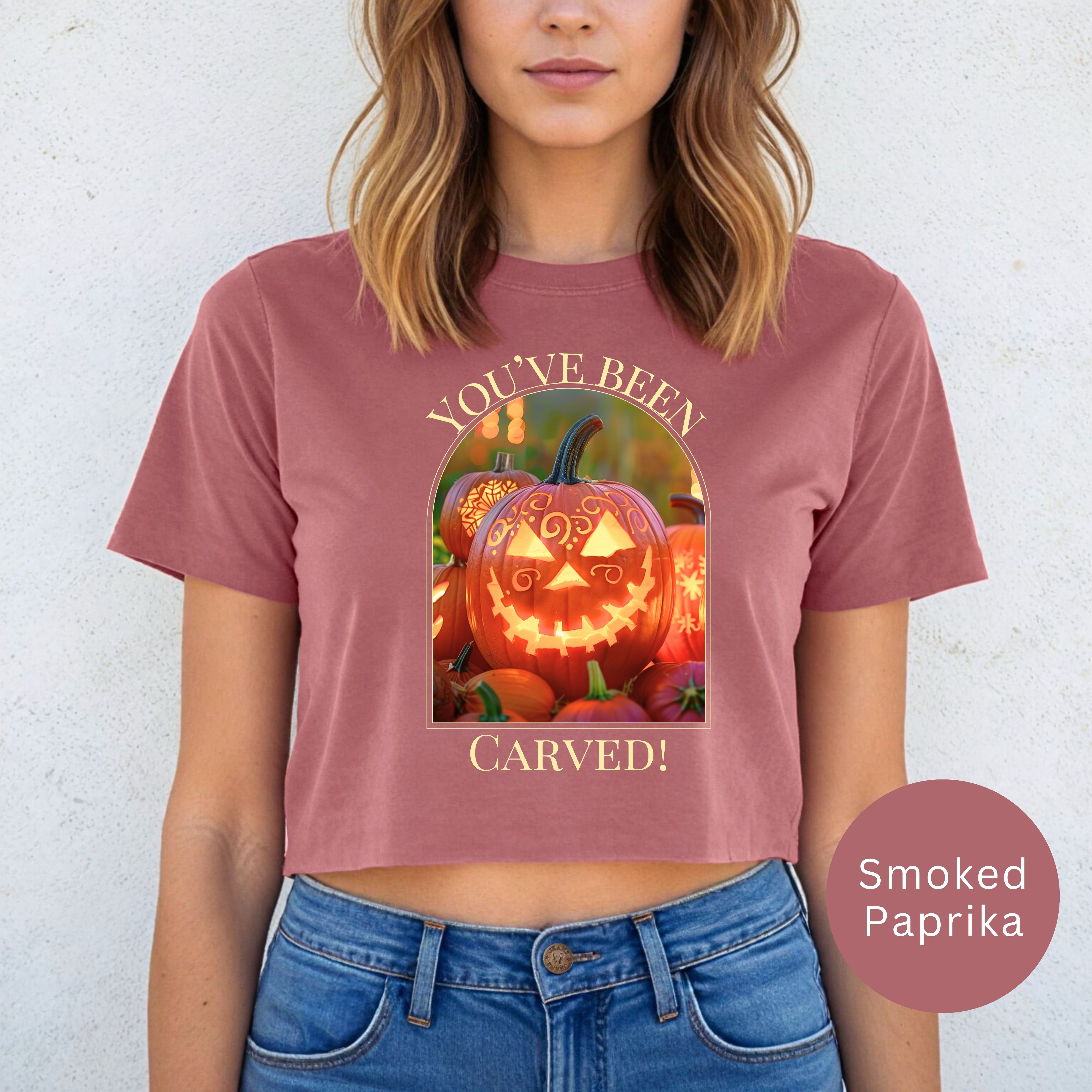 Funny Jack-O-Lantern Halloween Crop Top