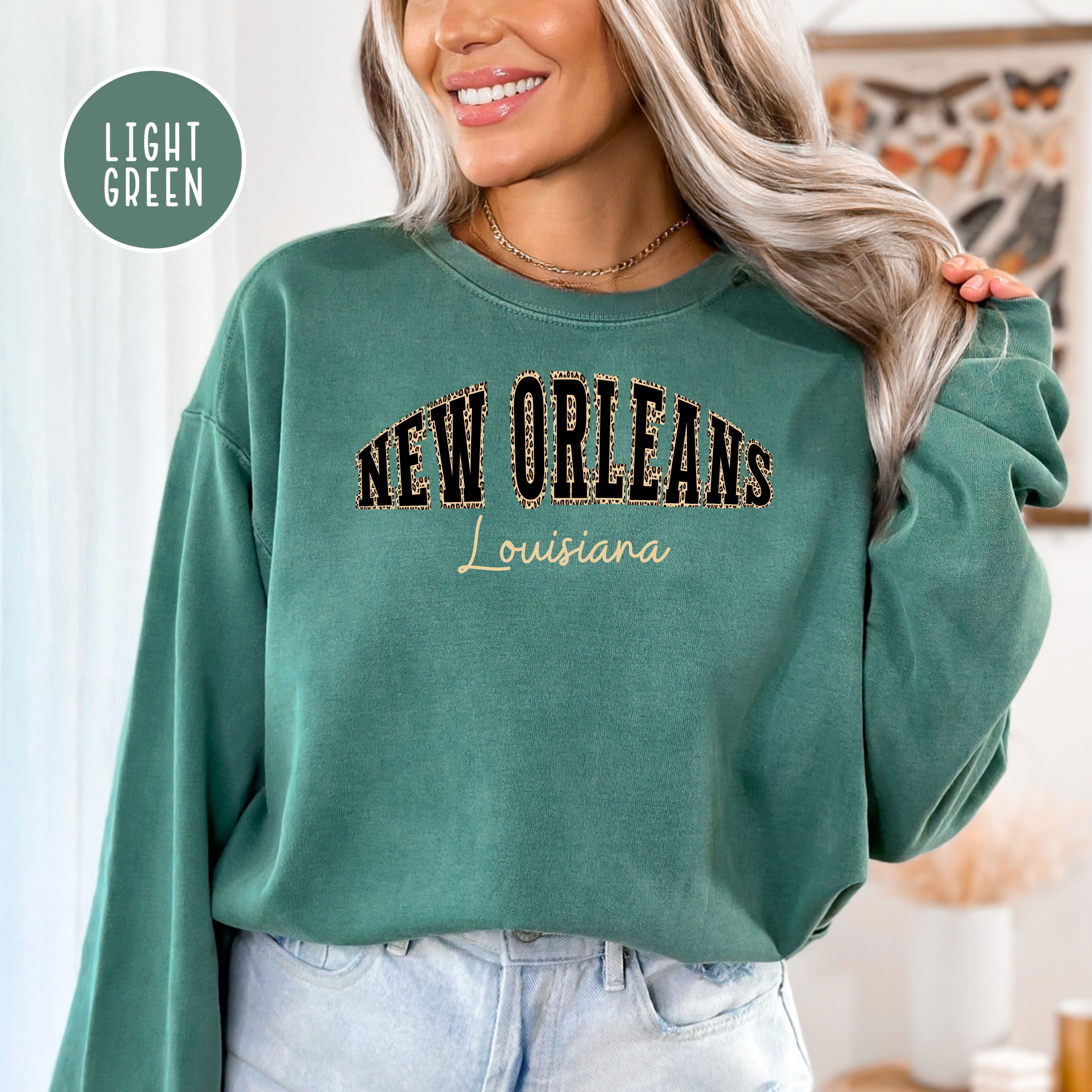 New Orleans Cheta Print Comfort Colors® Sweatshirt