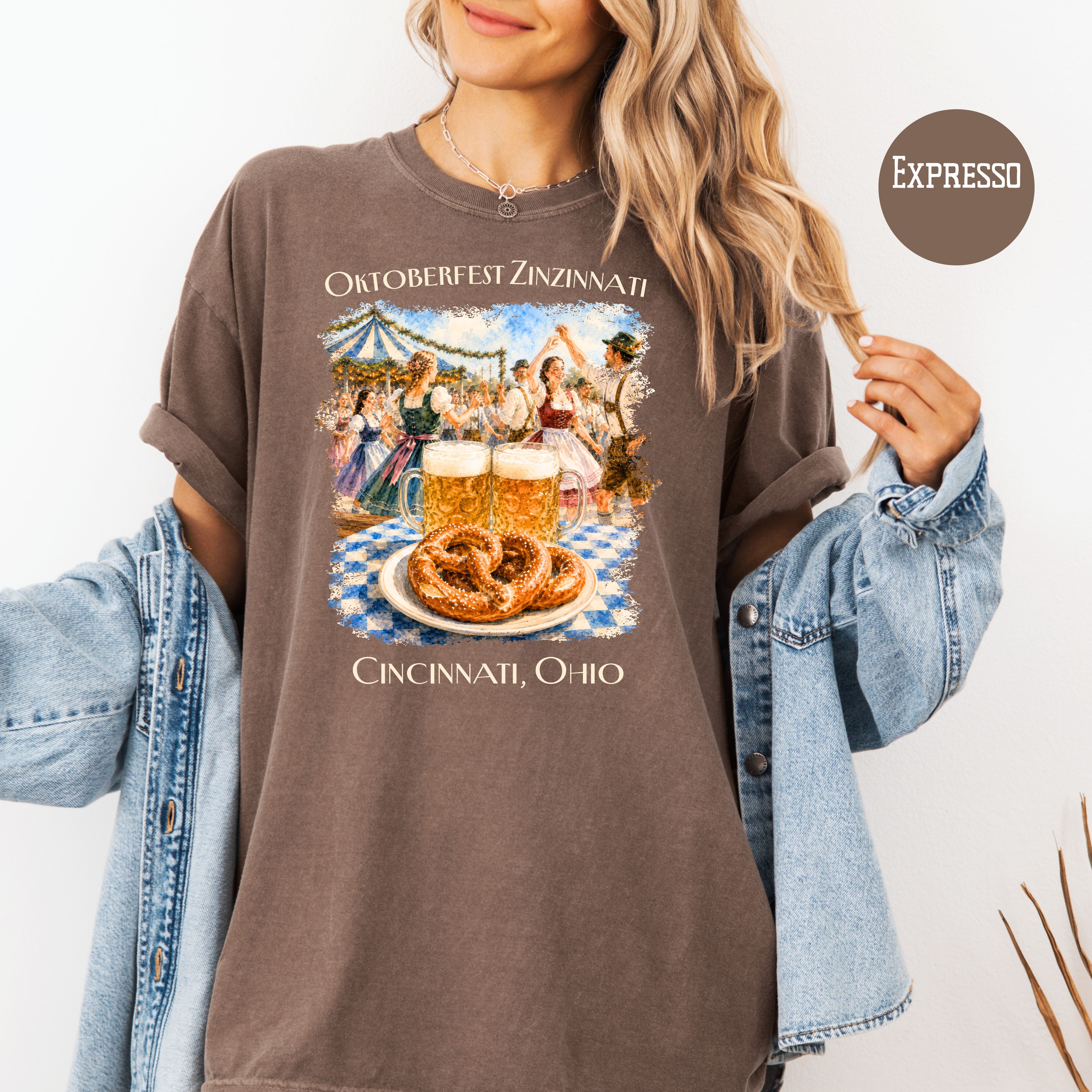 Cincinnati Oktoberfest Celebration Unisex Comfort Colors TShirt, Oktoberfest Zinzinnati Ohio Shirt, Octoberfest Shirt, Cincinnati Gift Shirt