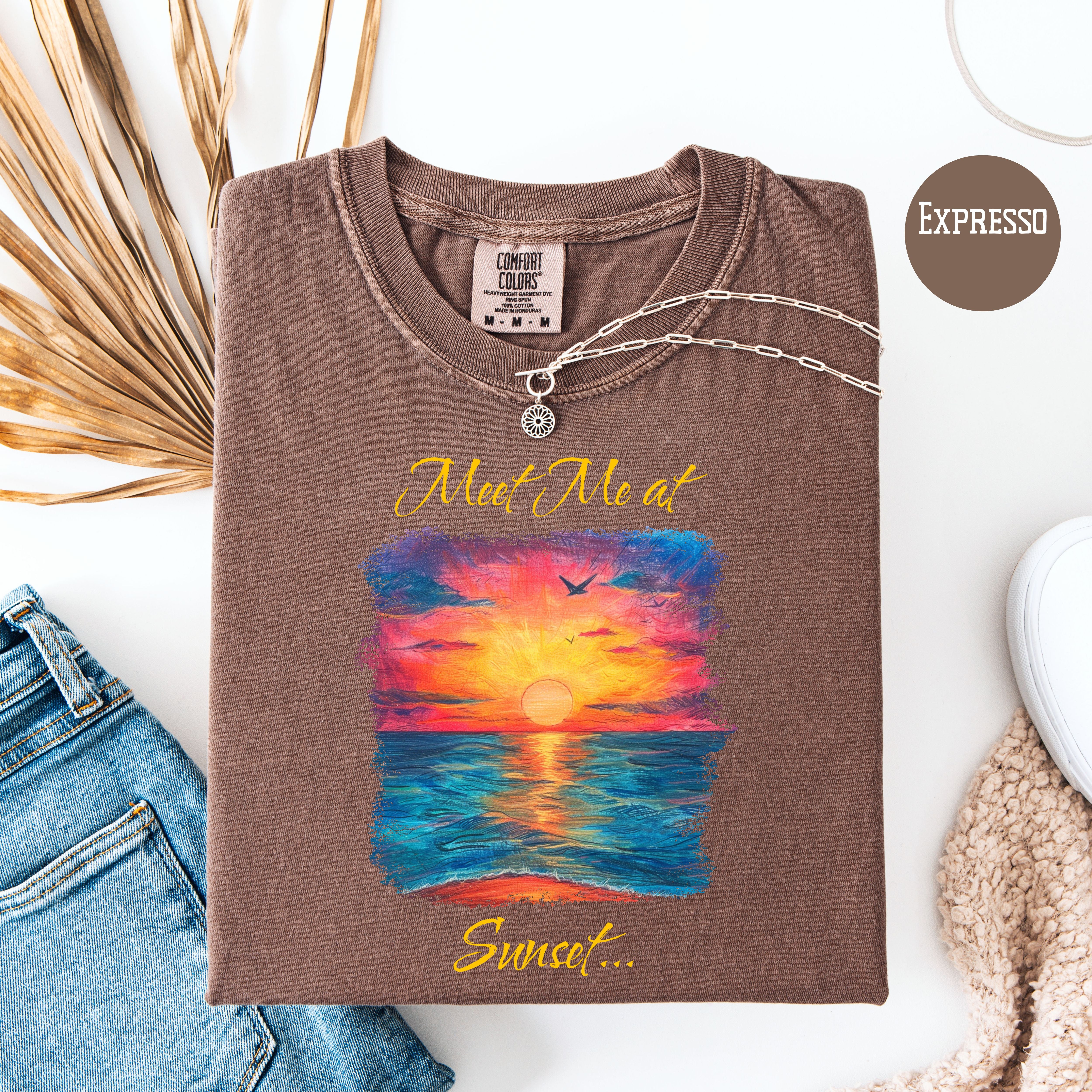 Meet Me At Sunset Comfort Colors Sunset Shirt, Sunset Over Ocean Painting, Chasing Sunsets, Sunset Lover Shirt, Art Lover Tee