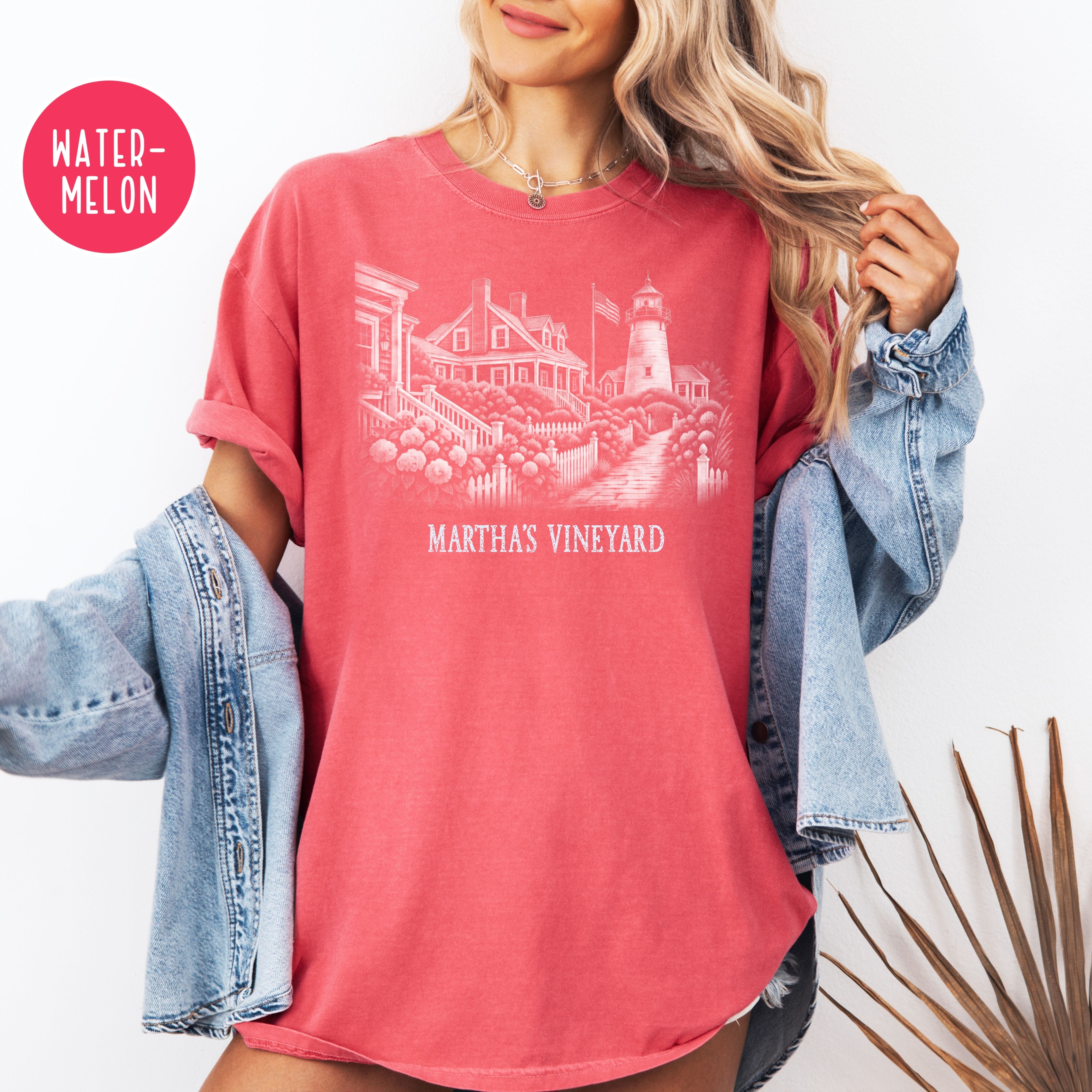 Martha's Vineyard Comfort Colors T-Shirt, The Vineyard Shirt, Martha's Vineyard Gift, Traveler Gift, Vineyard Massachusetts Gift
