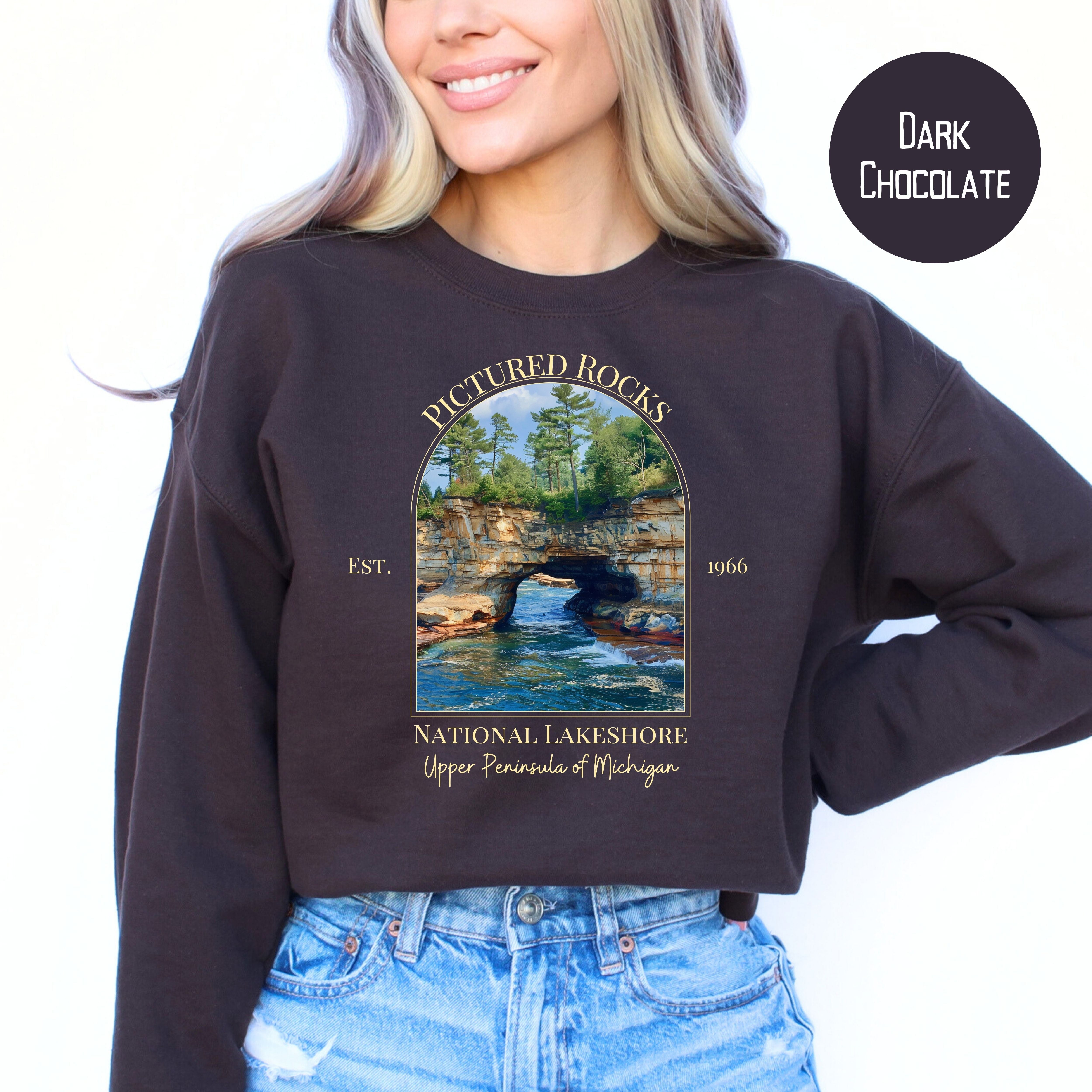 Pictured Rocks National Lakeshore UP of Michigan Sweatshirt