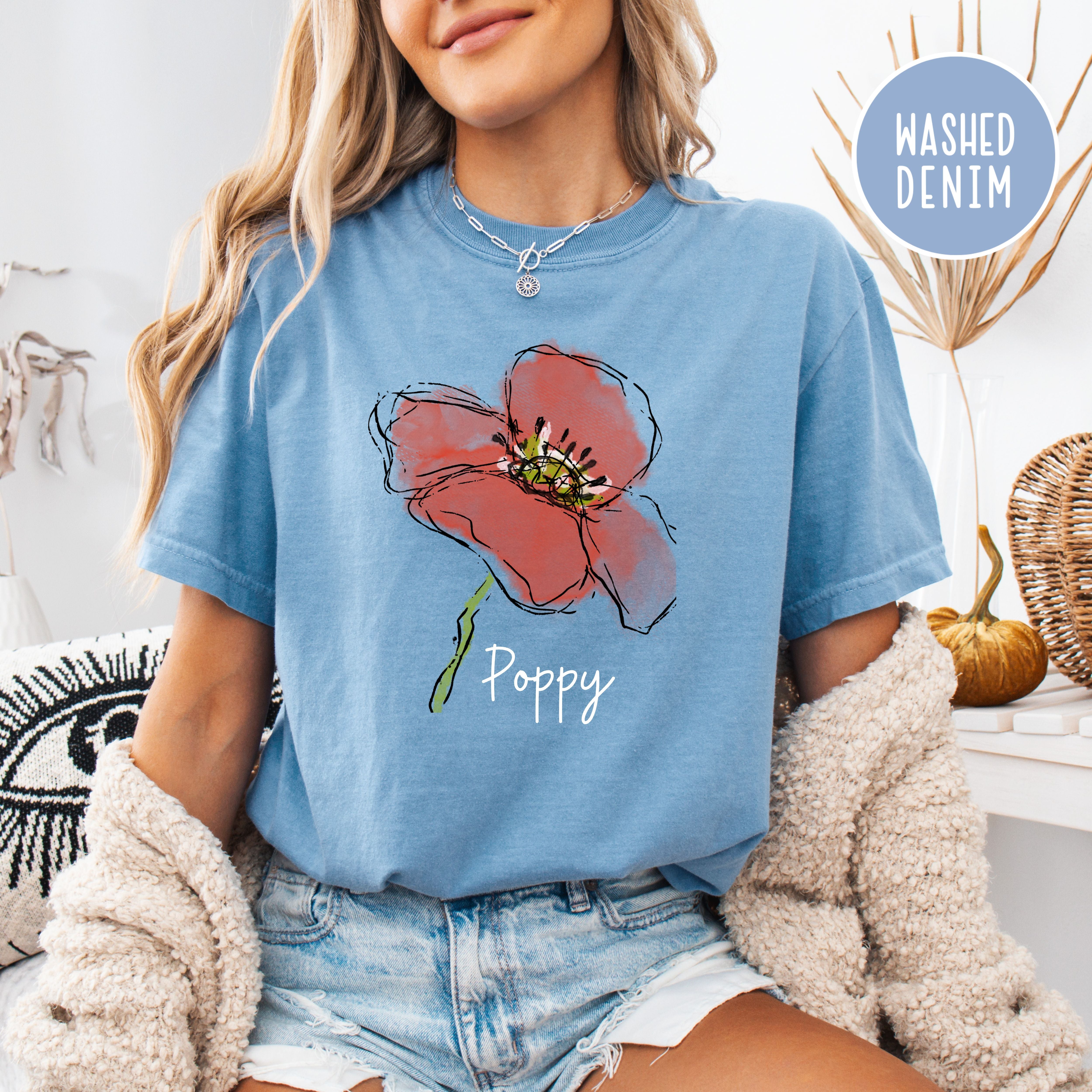 Poppy Flower Comfort Colors® Tee