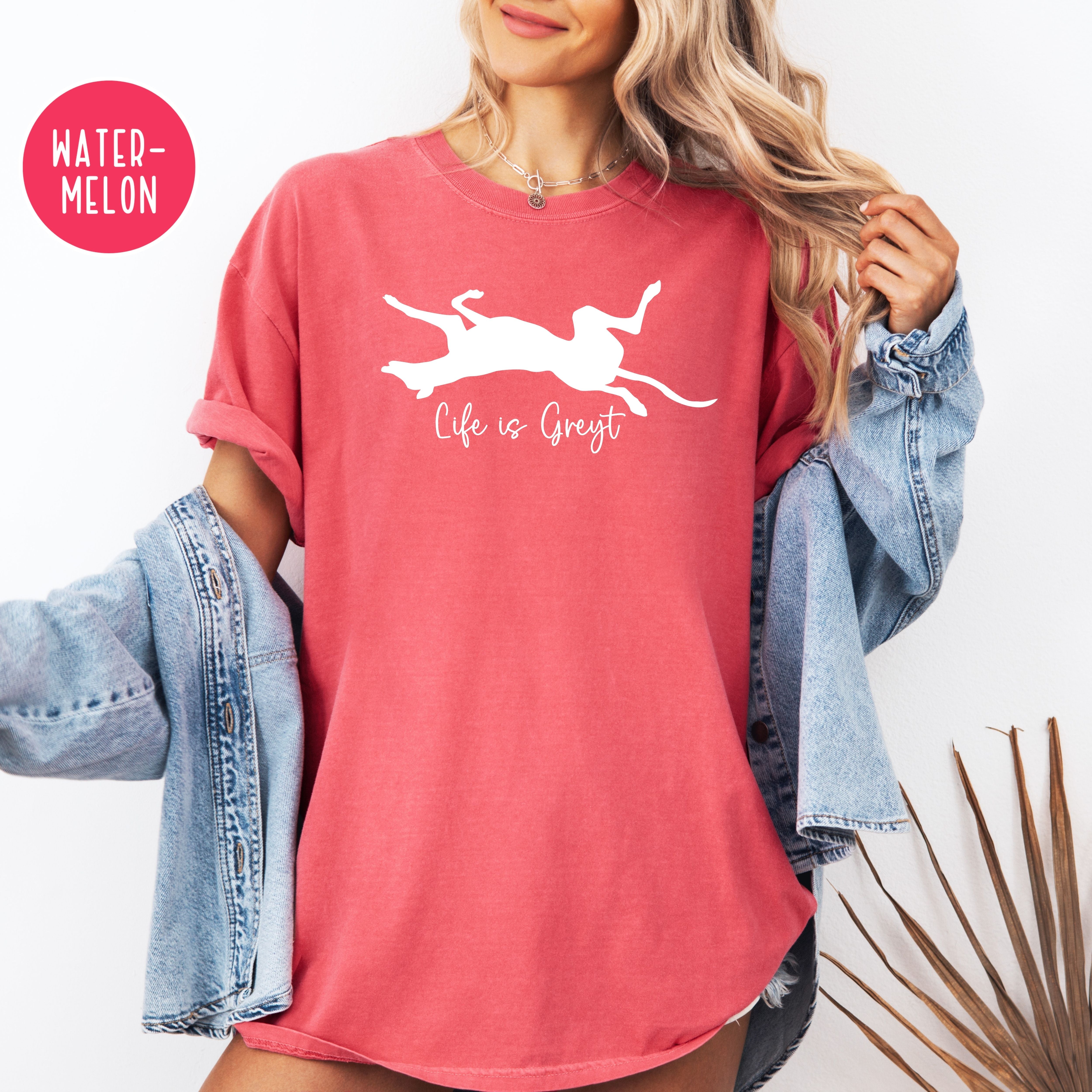 Life is Greyt Greyhound Lover Unisex Comfort Colors T-Shirt, Greyhound Shirt, Dog Lover Shirt, Animal Lover Shirt