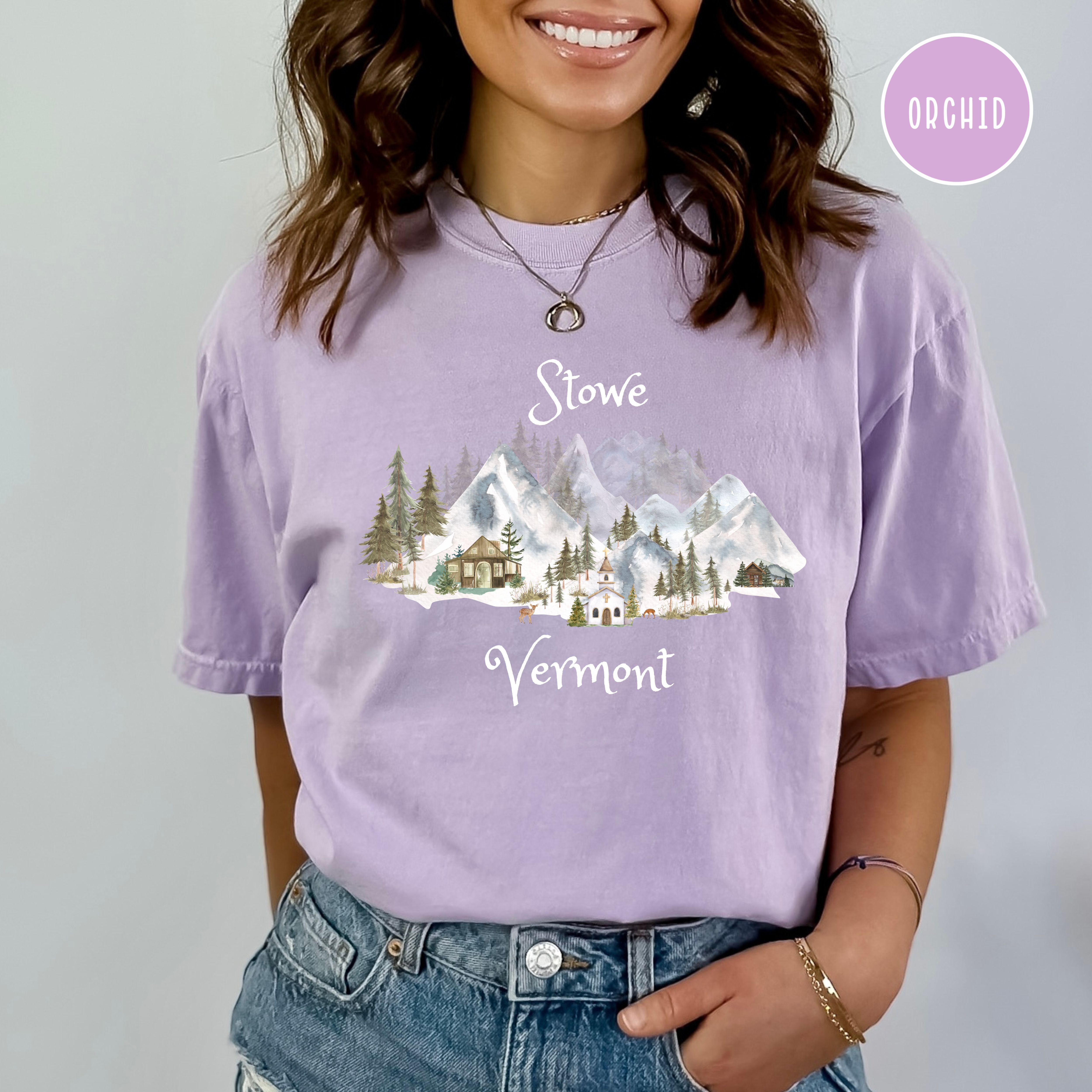 Stowe Vermont Unisex Comfort Colors Tee