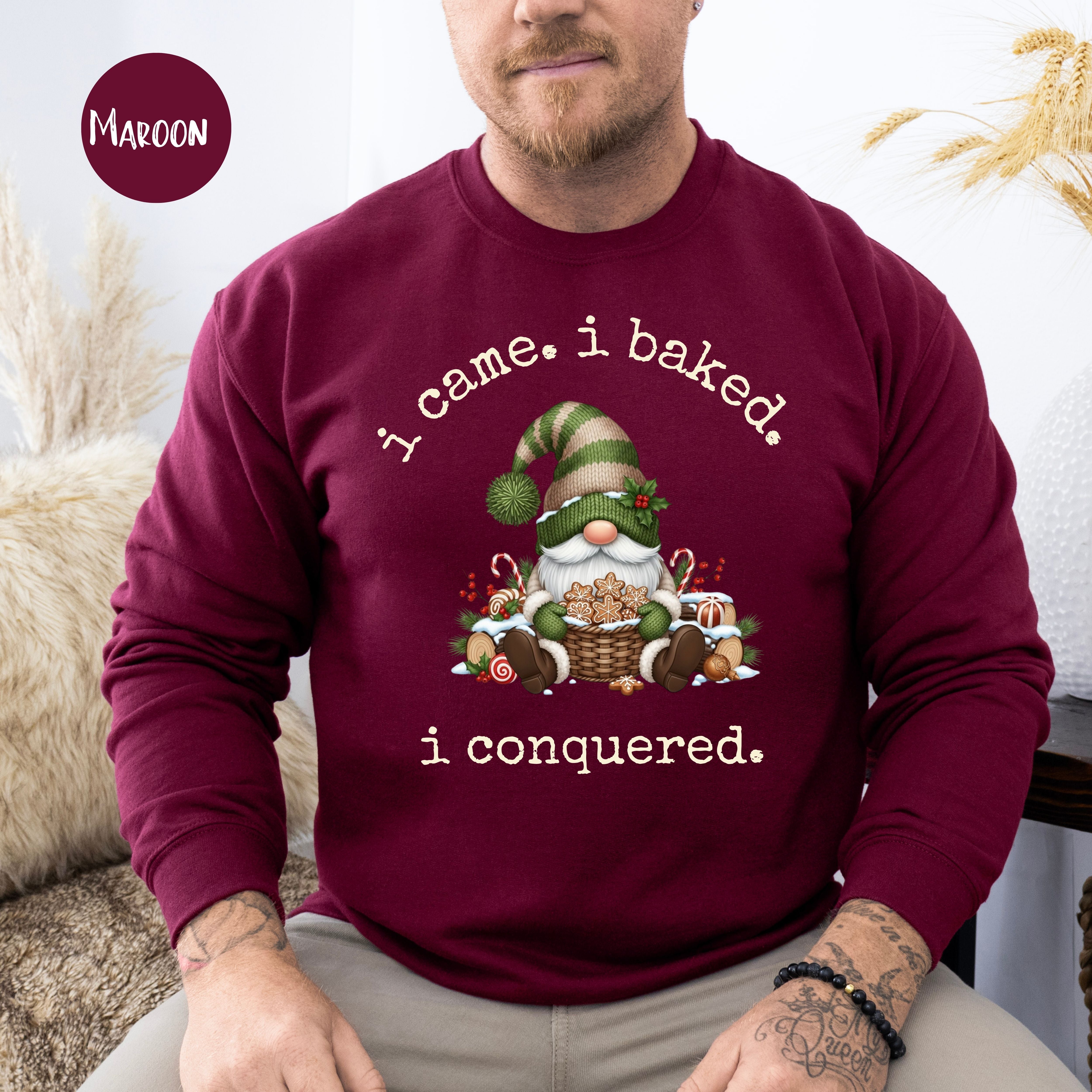 Gnome Lover Unisex Christmas Gift Sweatshirt for Baker