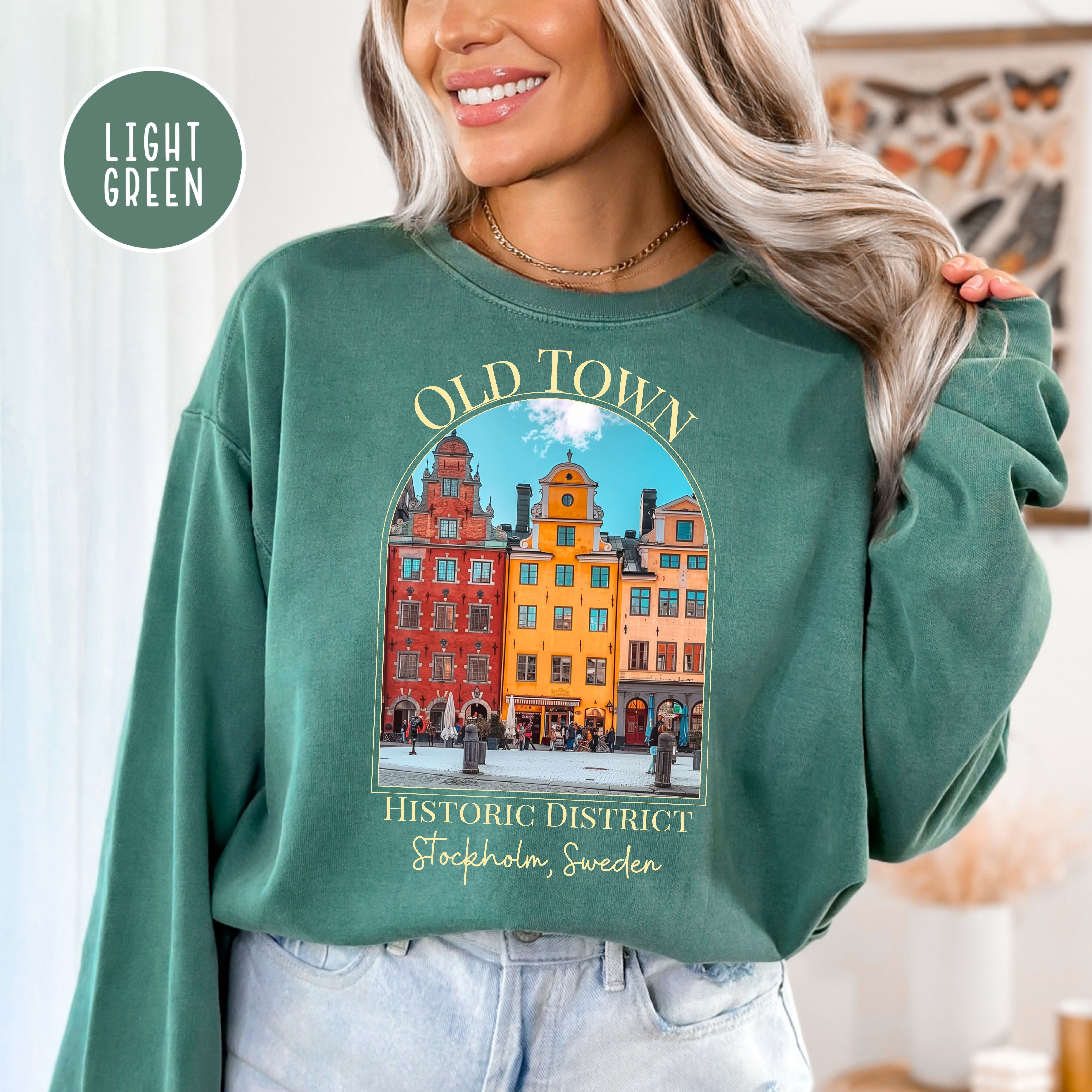 Old Town Stockholm Sweden Comfort Colors® Sweatshirt