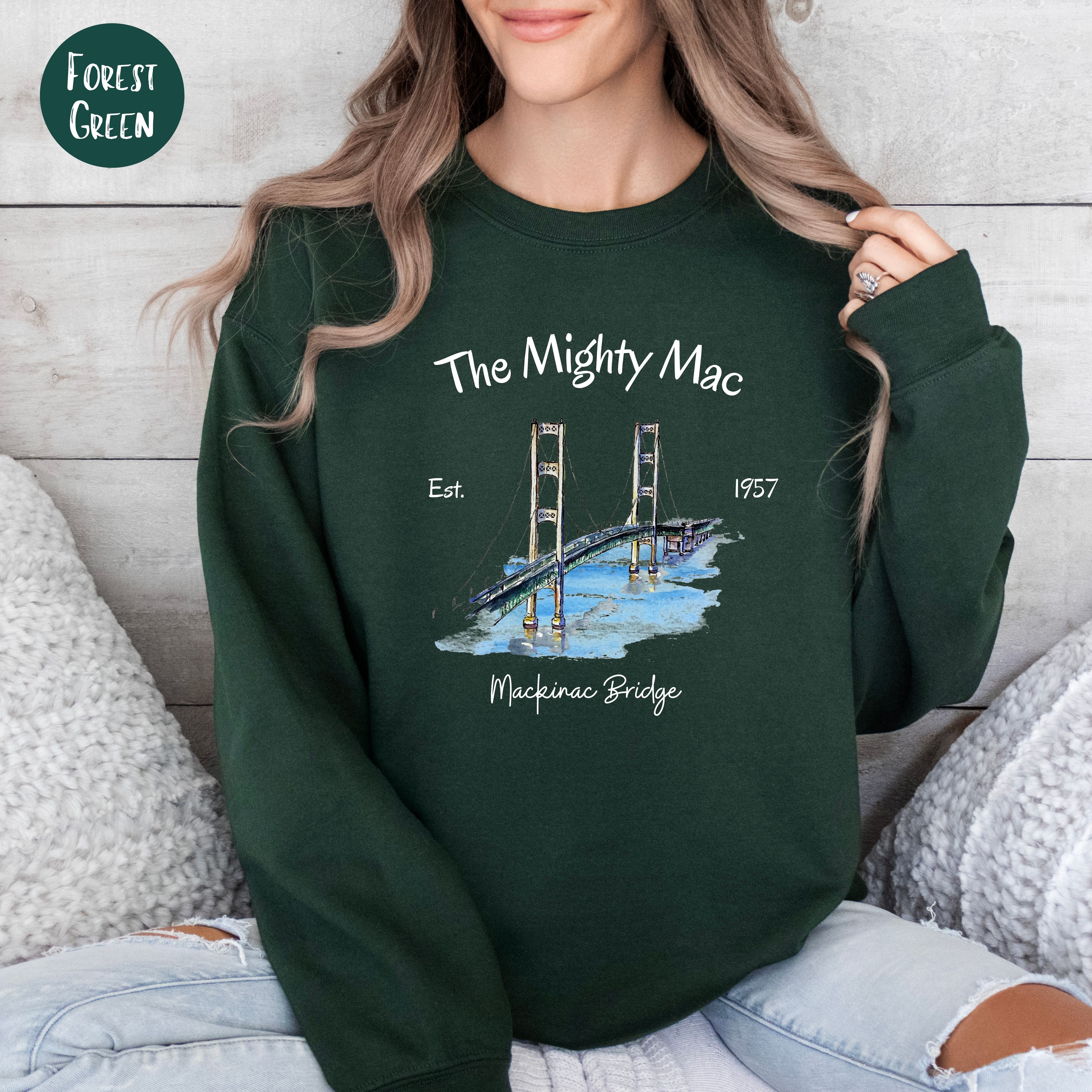 The Mighty Mac Mackinac Bridge Sweatshirt